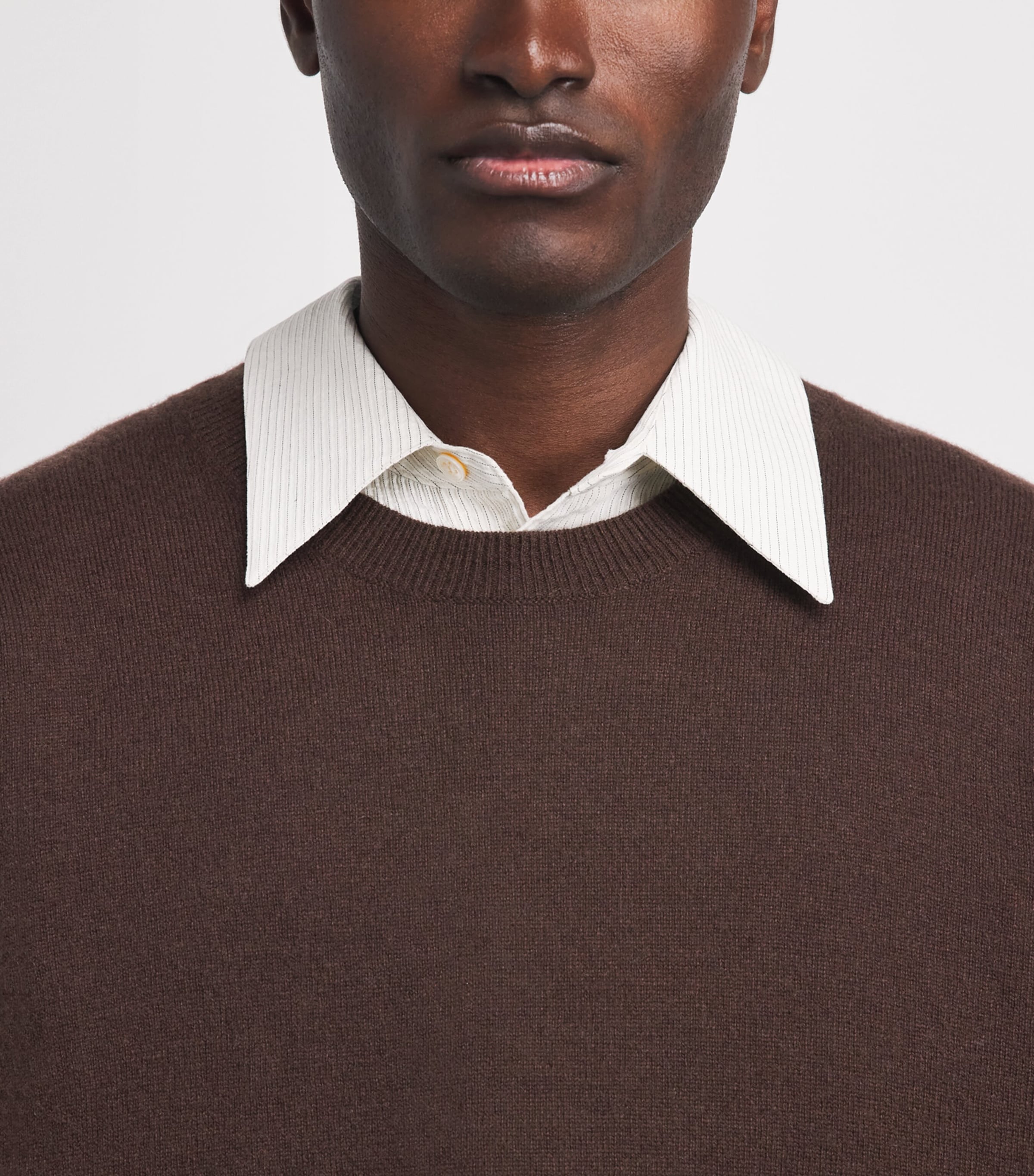 FRAME Mens Cashmere Sweater Dpbr Deep Brown Image 3
