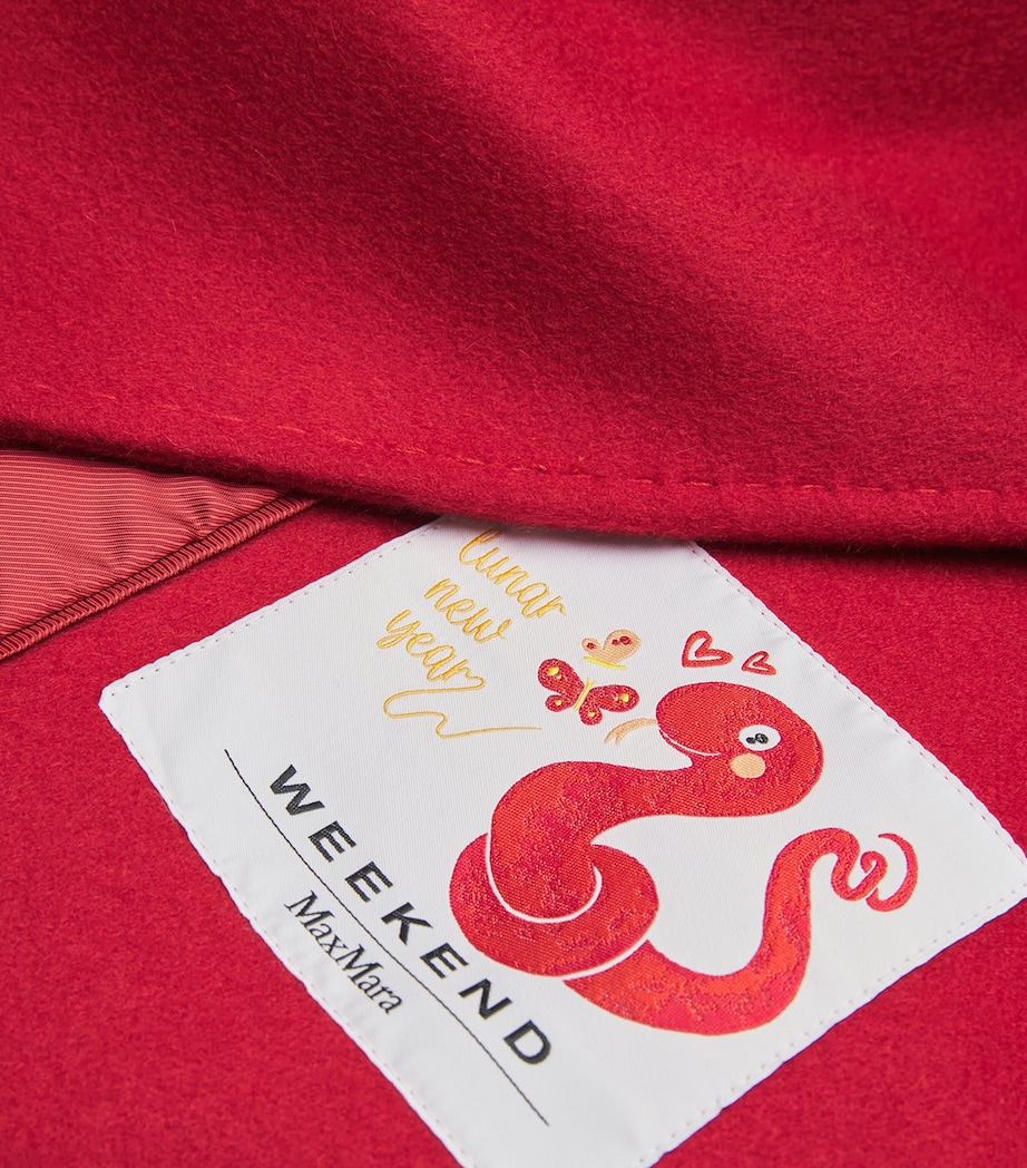 Cashmere Lunar New Year Overcoat RED Image 5