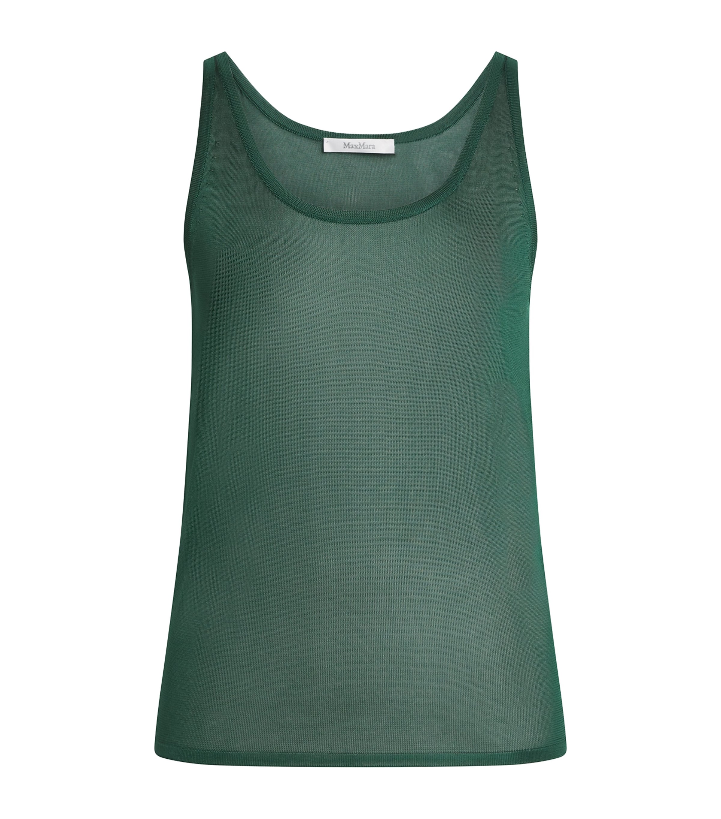 Max Mara Knitted Tank Top In Green
