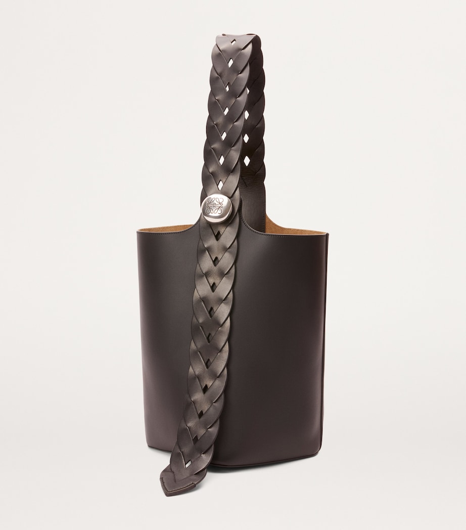 Large Pebble Bucket Bag DARK BROWN Image 5