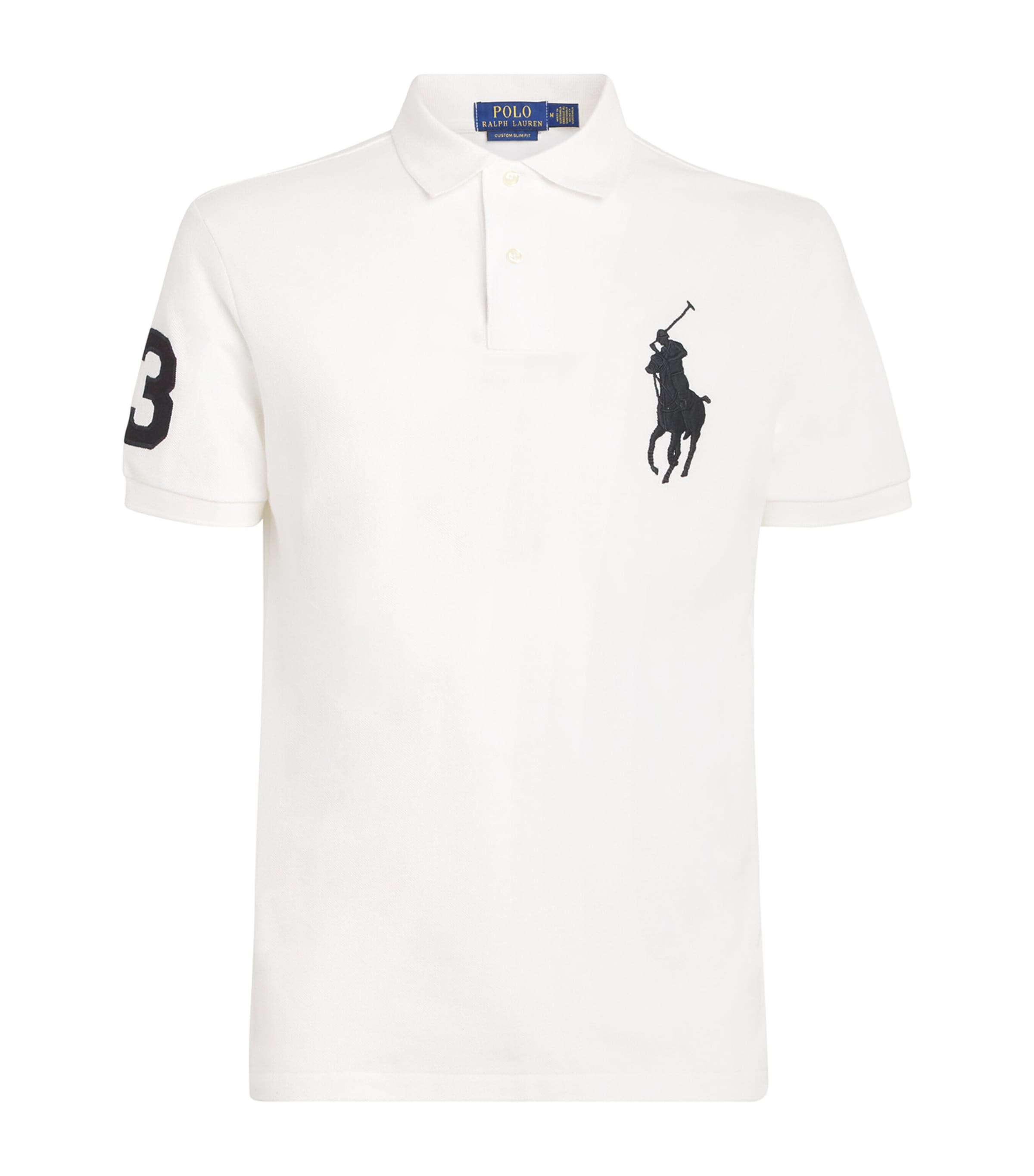 Polo Ralph Lauren White Polo Shirt With Pony Maxi Embroidery On The Front And Numeric Detail On The Sleeve In Cotton M In White