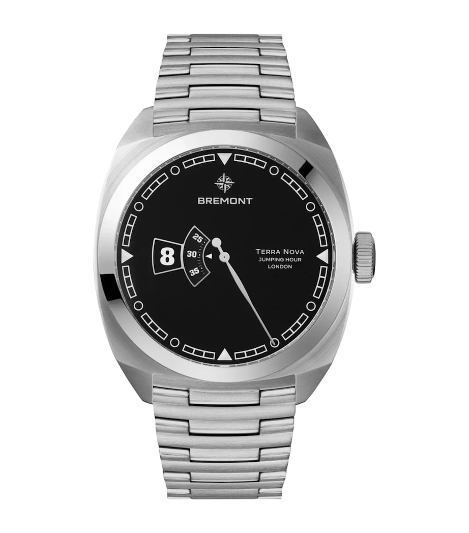 Stainless Steel Terra Nova Jumping Hour Watch 40.5mm BLACK Image 1