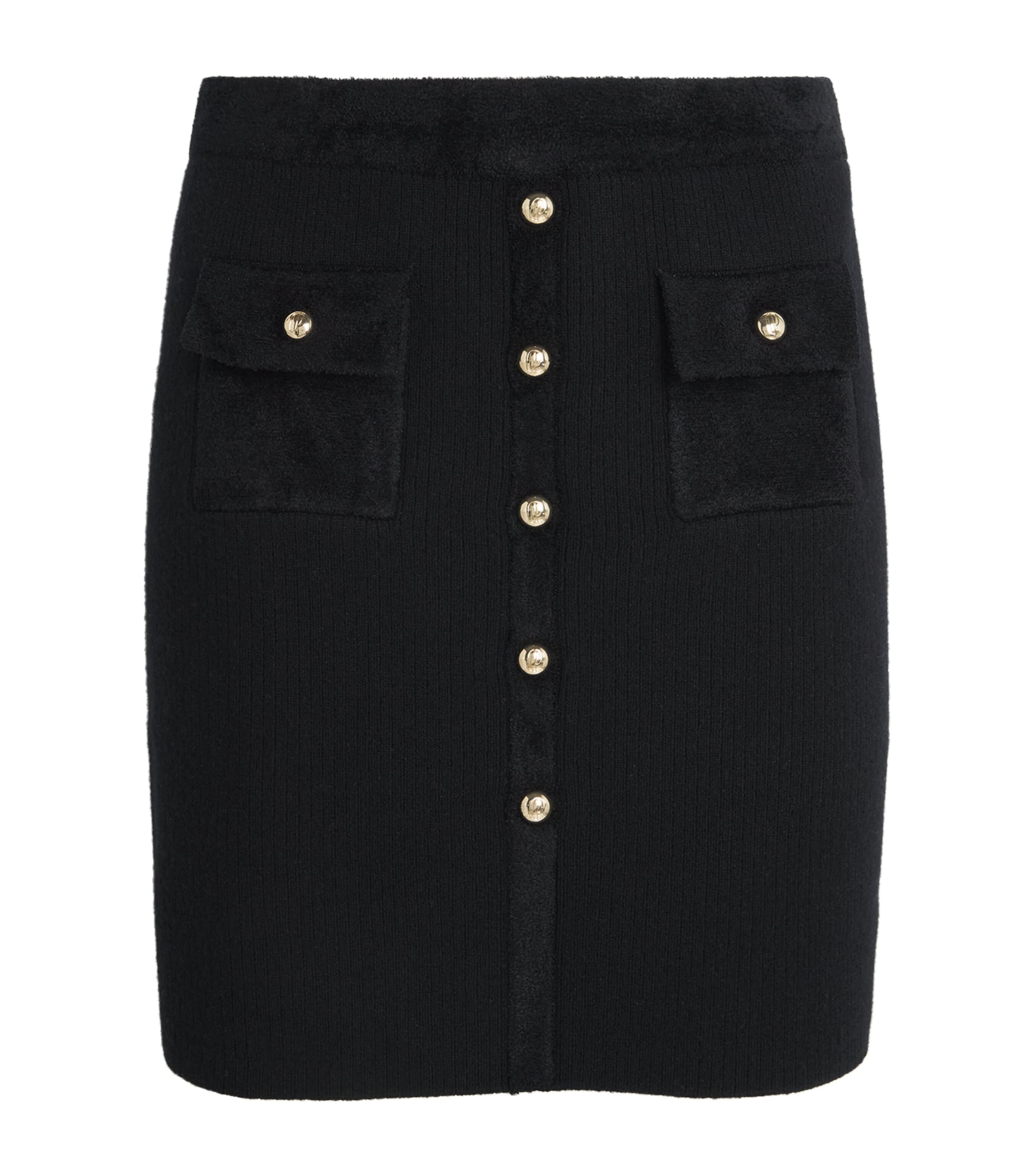 Claudie Pierlot Knitted Mini Skirt In Black