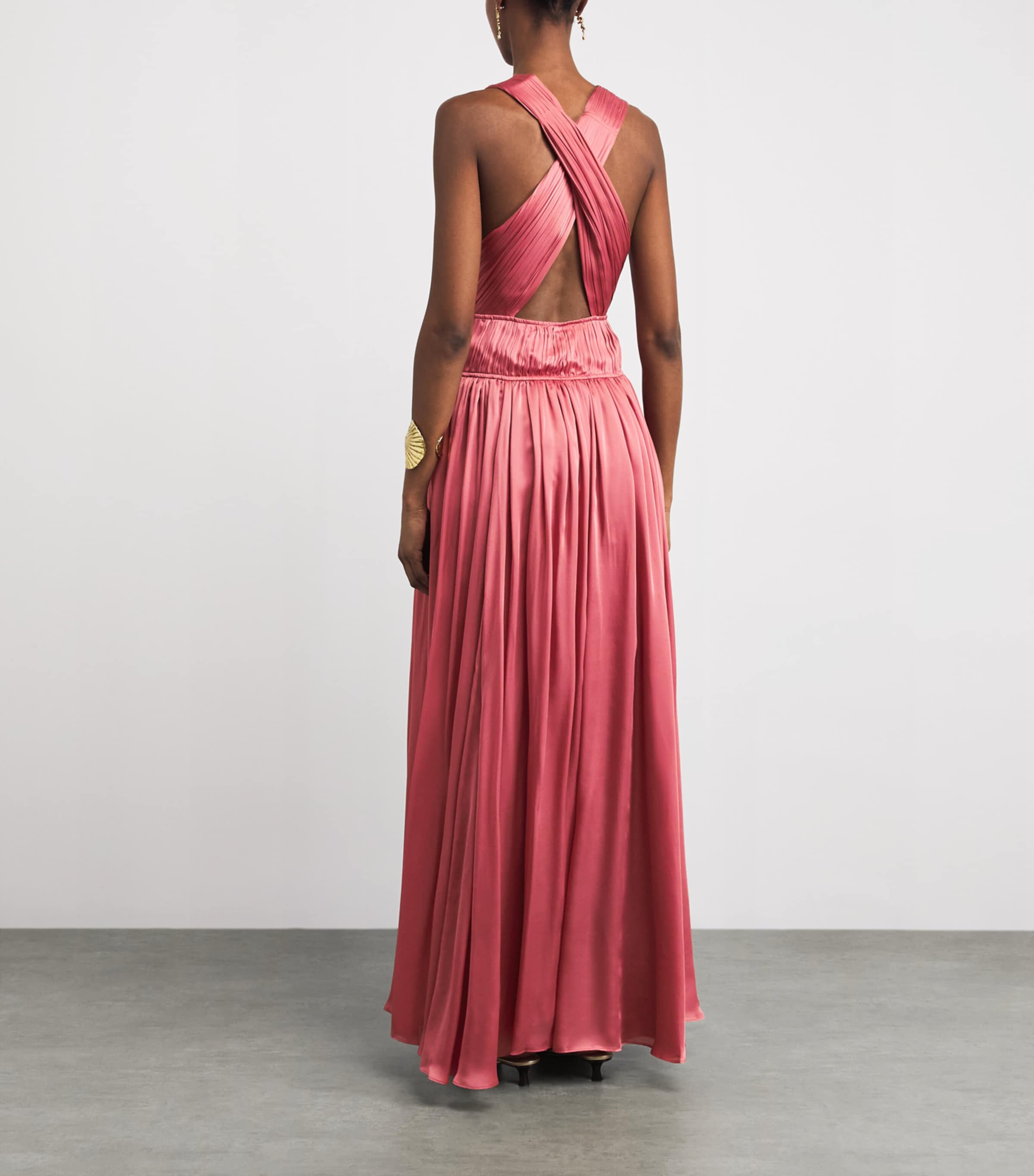 Ulla Johnson Womens Silk Boheme Gown Rosewood Image 4