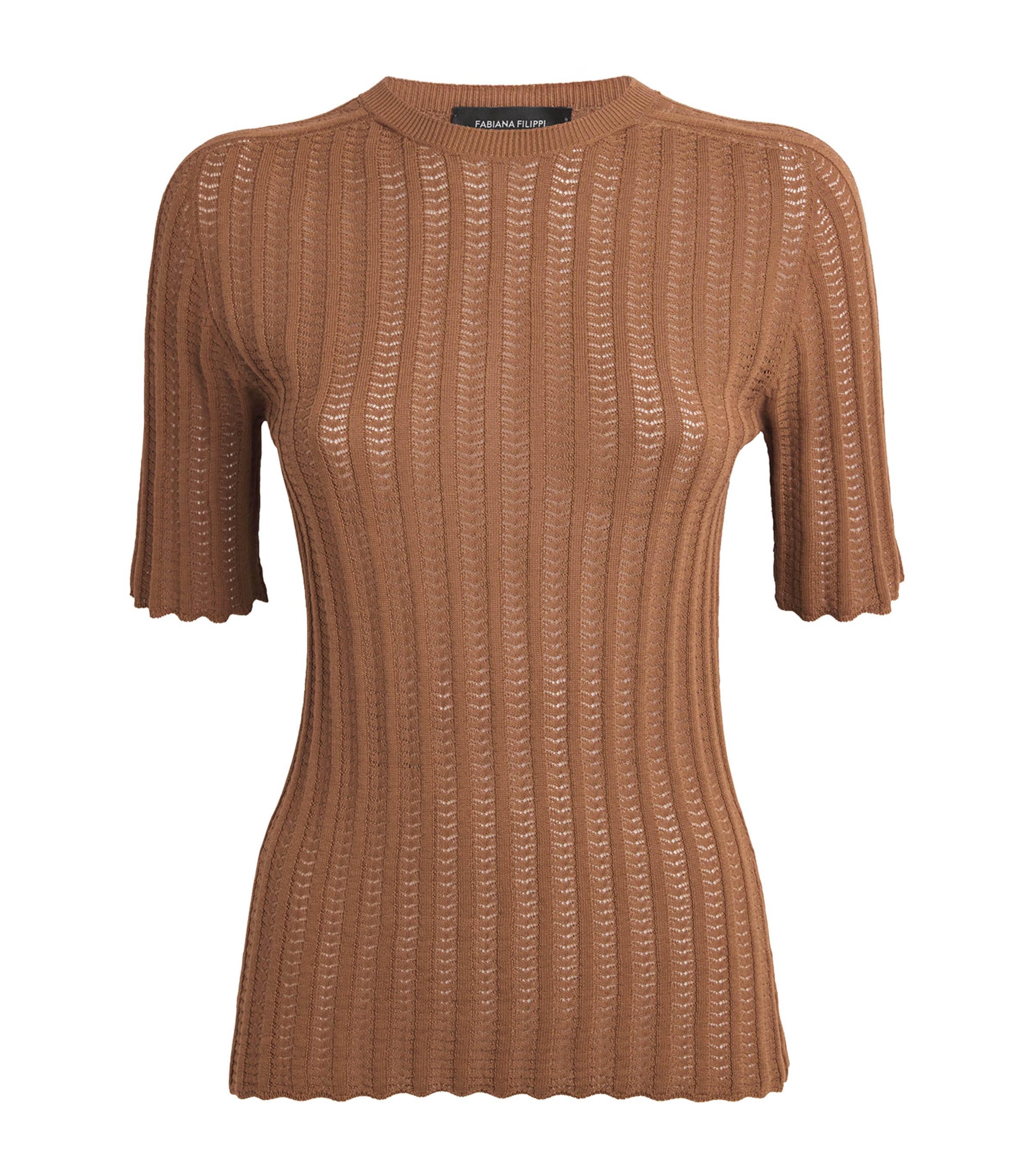 Fabiana Filippi Womens Cotton Knitted T-Shirt Vimini Image 1