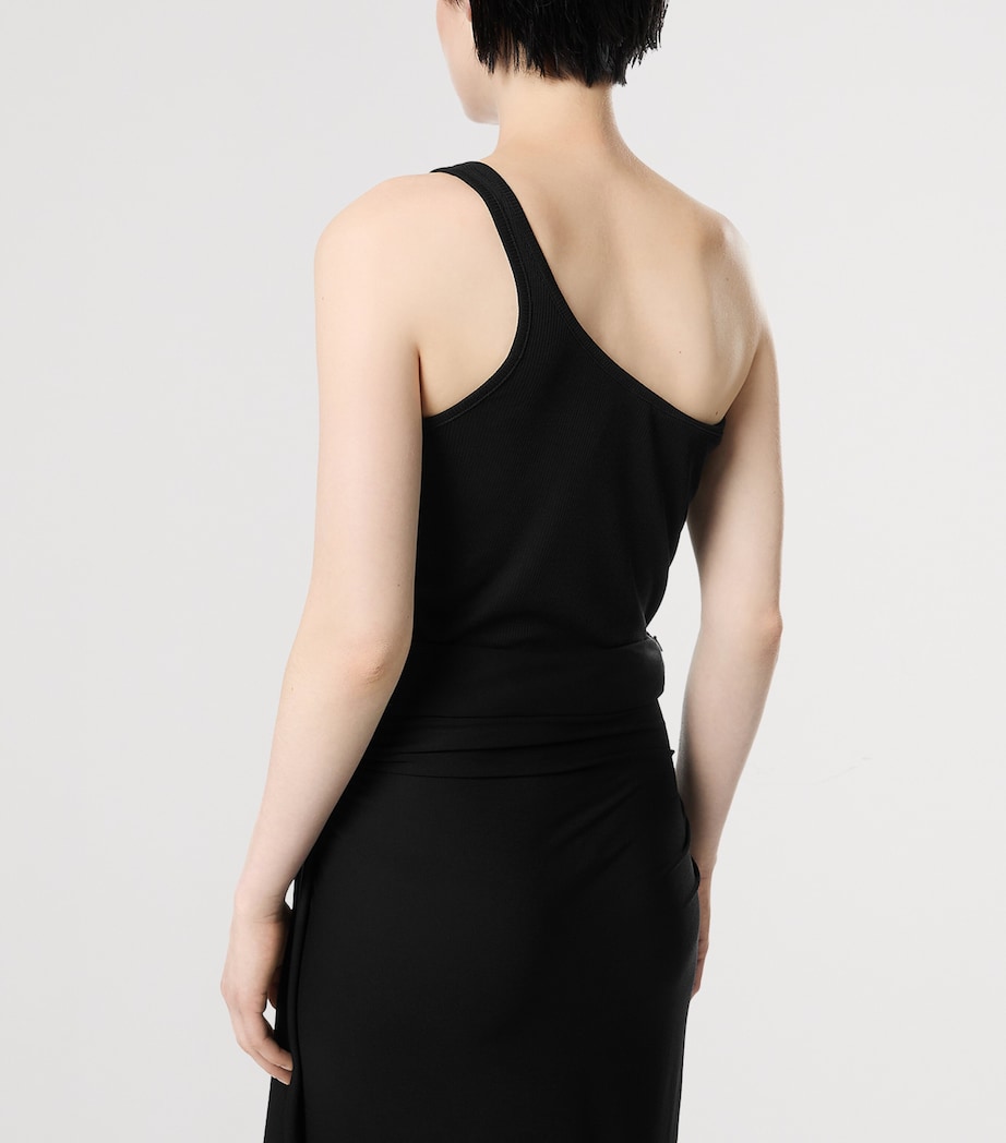 TOM FORD Womens Silk-Blend One-Shoulder Tank Top Naa Image 4