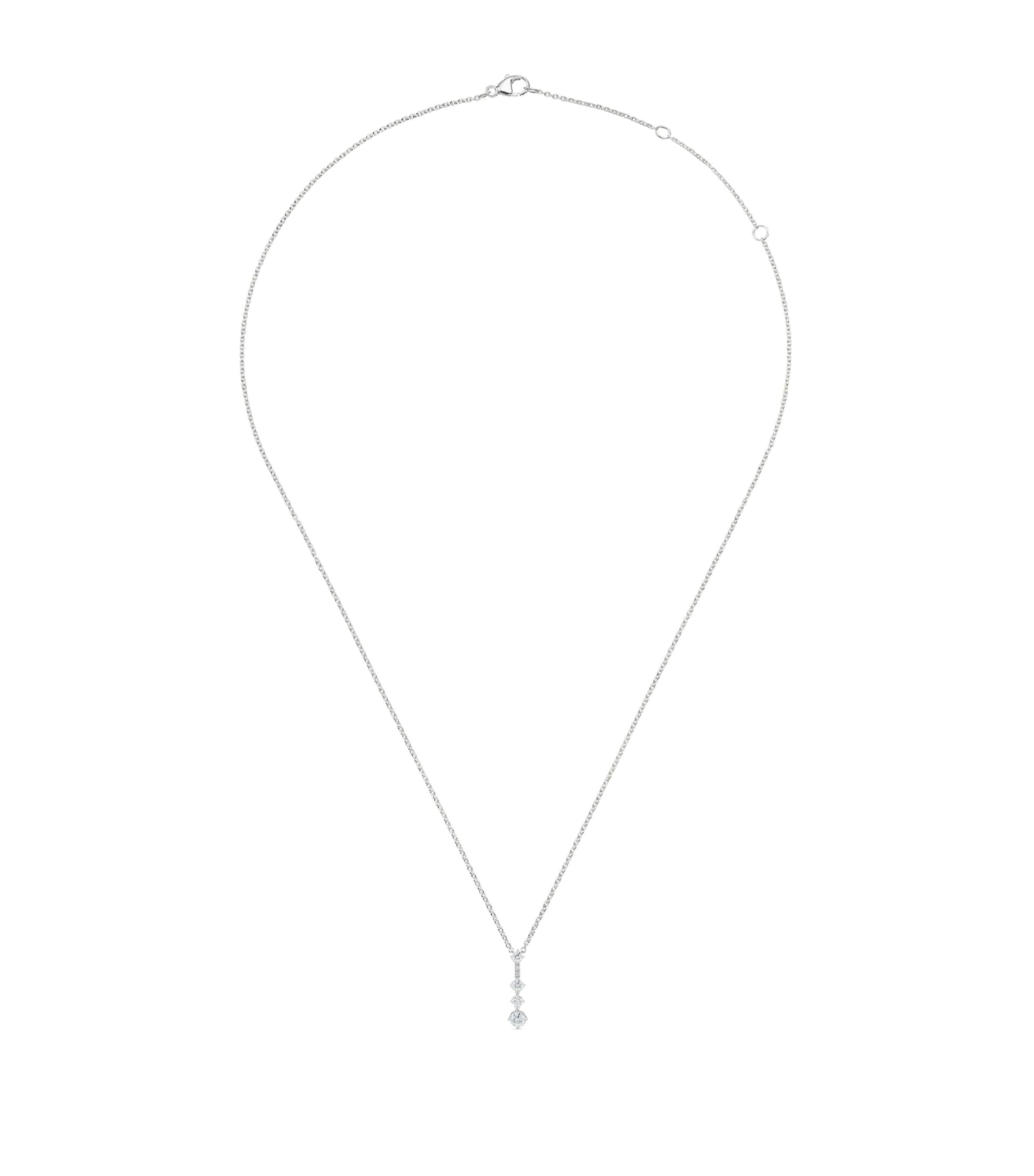 De Beers White Gold And Diamond Arpeggia Pendant Necklace In Silver