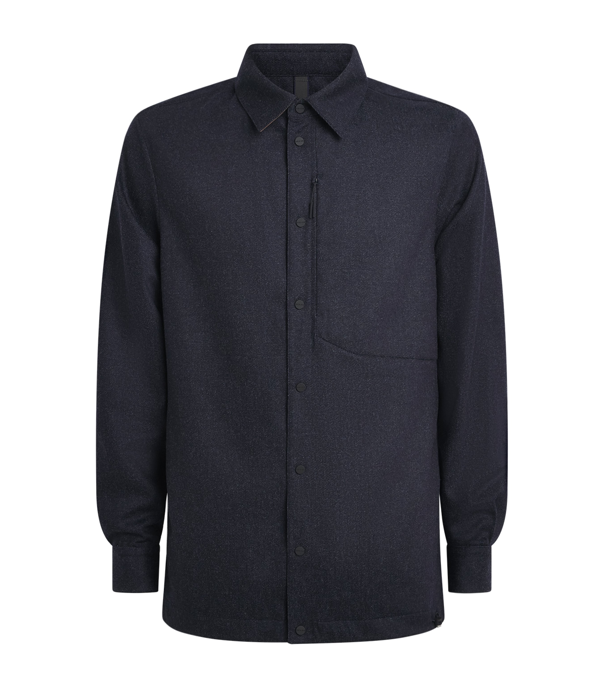 Sease Mens Cotton Padded Gate 2.0 Overshirt Denim Blue Image 1
