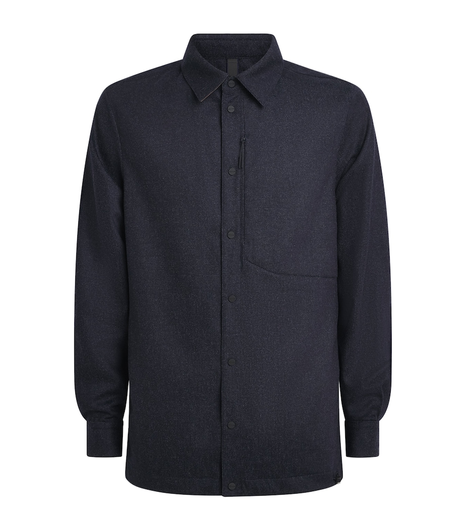 Sease Mens Cotton Padded Gate 2.0 Overshirt Denim Blue Image 1