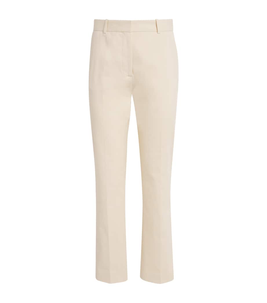 Joseph Womens Stretch-Cotton Coleman Slim Trousers Marble Image 1