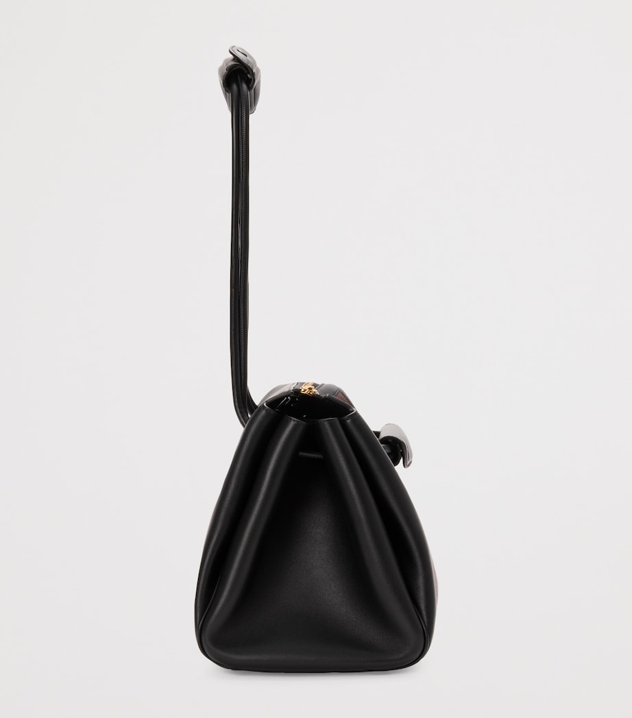 x Albers Medium Leather Madrid Shoulder Bag BLACK/BURGUNDY Image 4