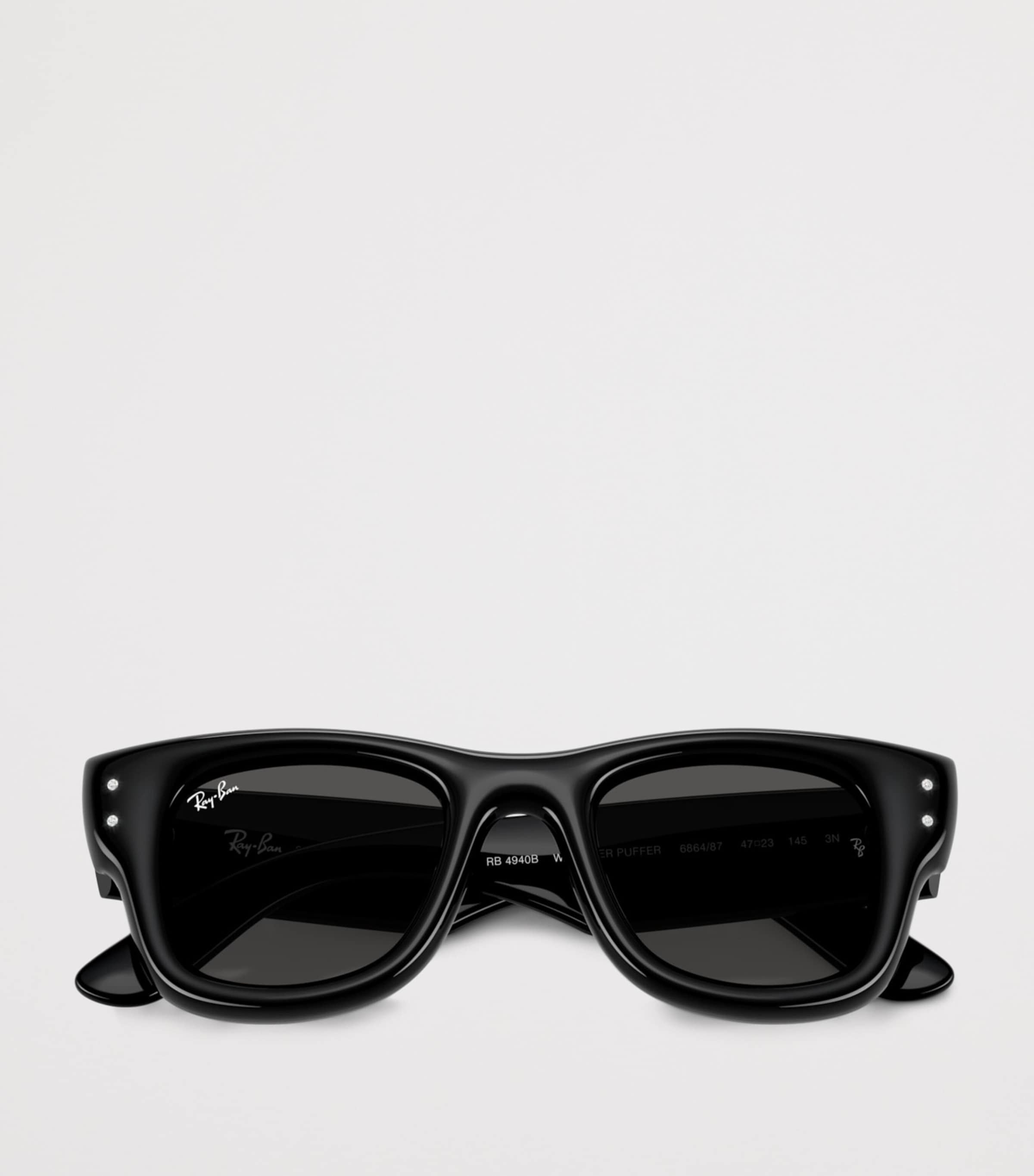 Ray-Ban Puffer Crystal Edition Wayfarer Sunglasses Black Image 5