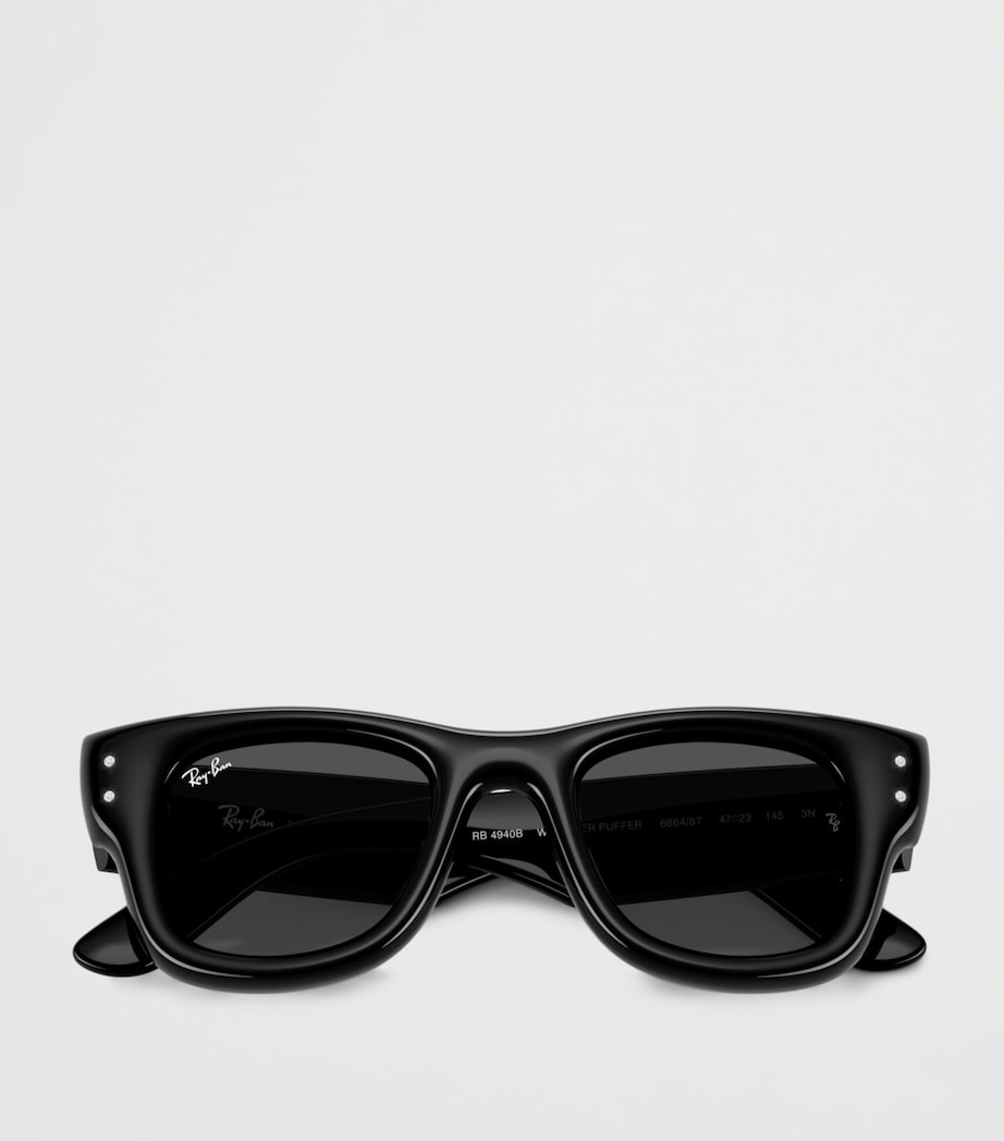 Ray-Ban Puffer Crystal Edition Wayfarer Sunglasses Black Image 5