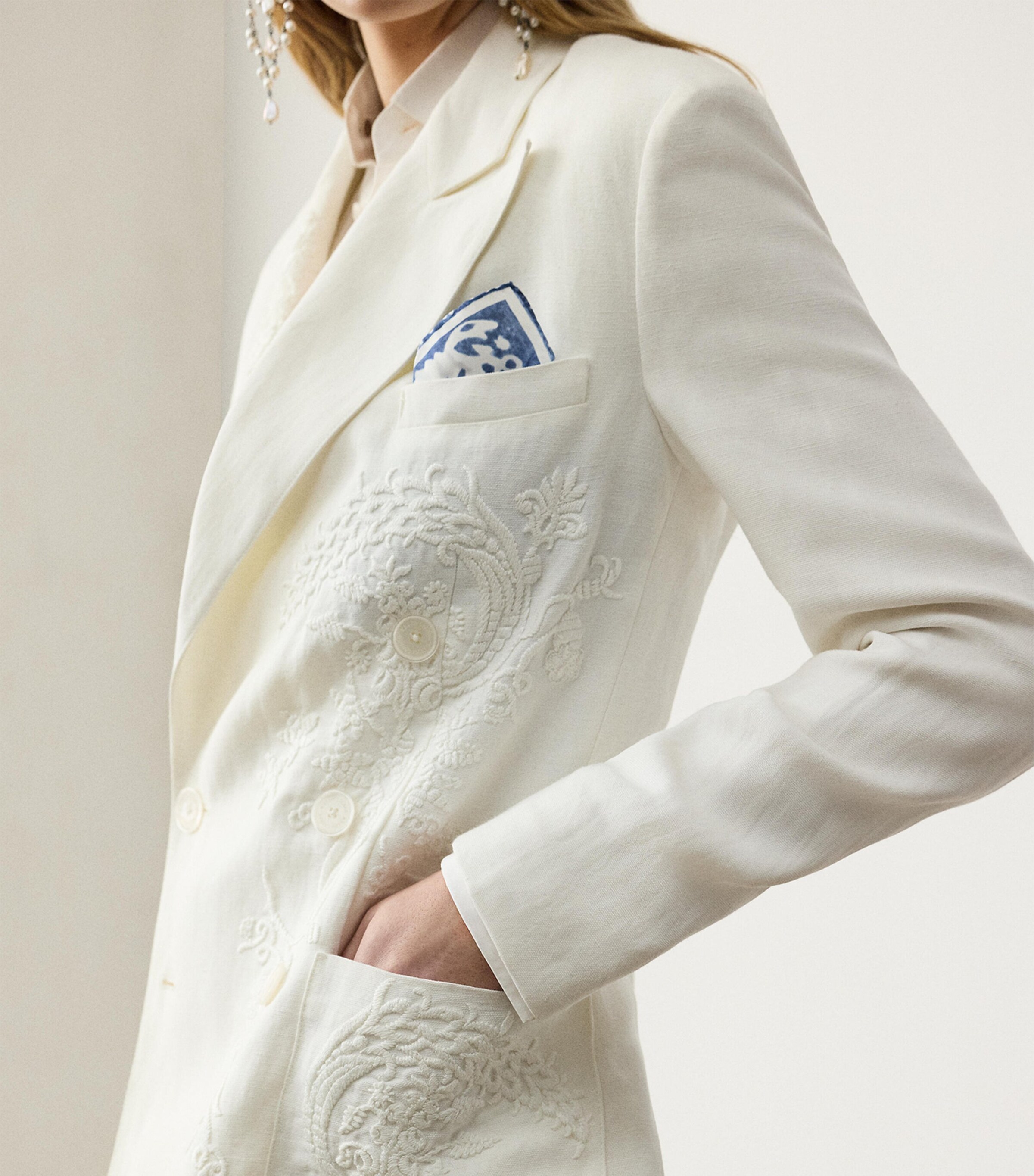 Embroidered Collen Jacket CREAM Image 13