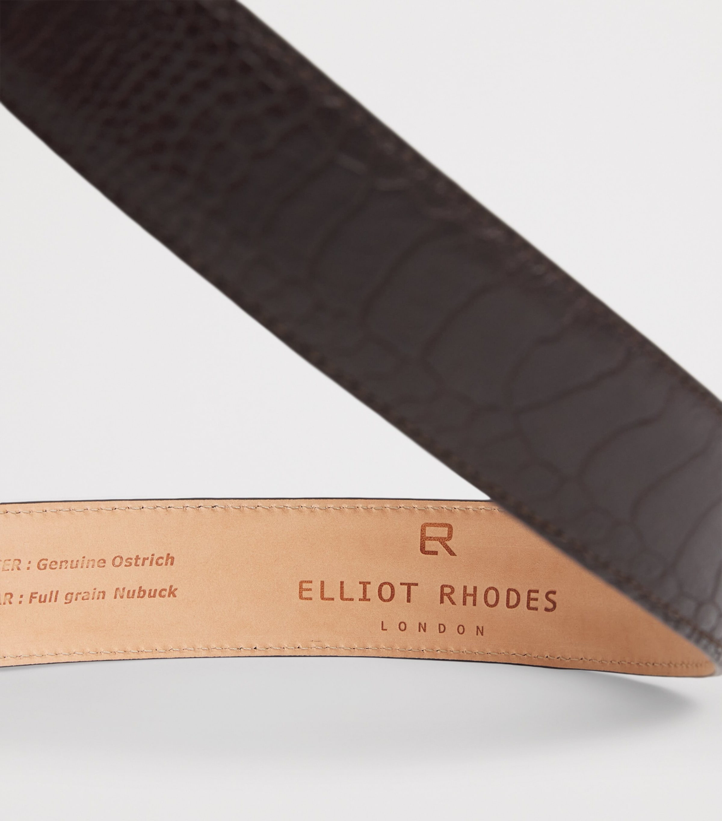 Elliot Rhodes Ostrich Leather Belt T Moro Image 5