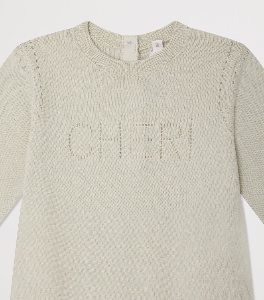 Organic Cotton Atilou Playsuit (1-18 Months) BLEU GRIS Image 3