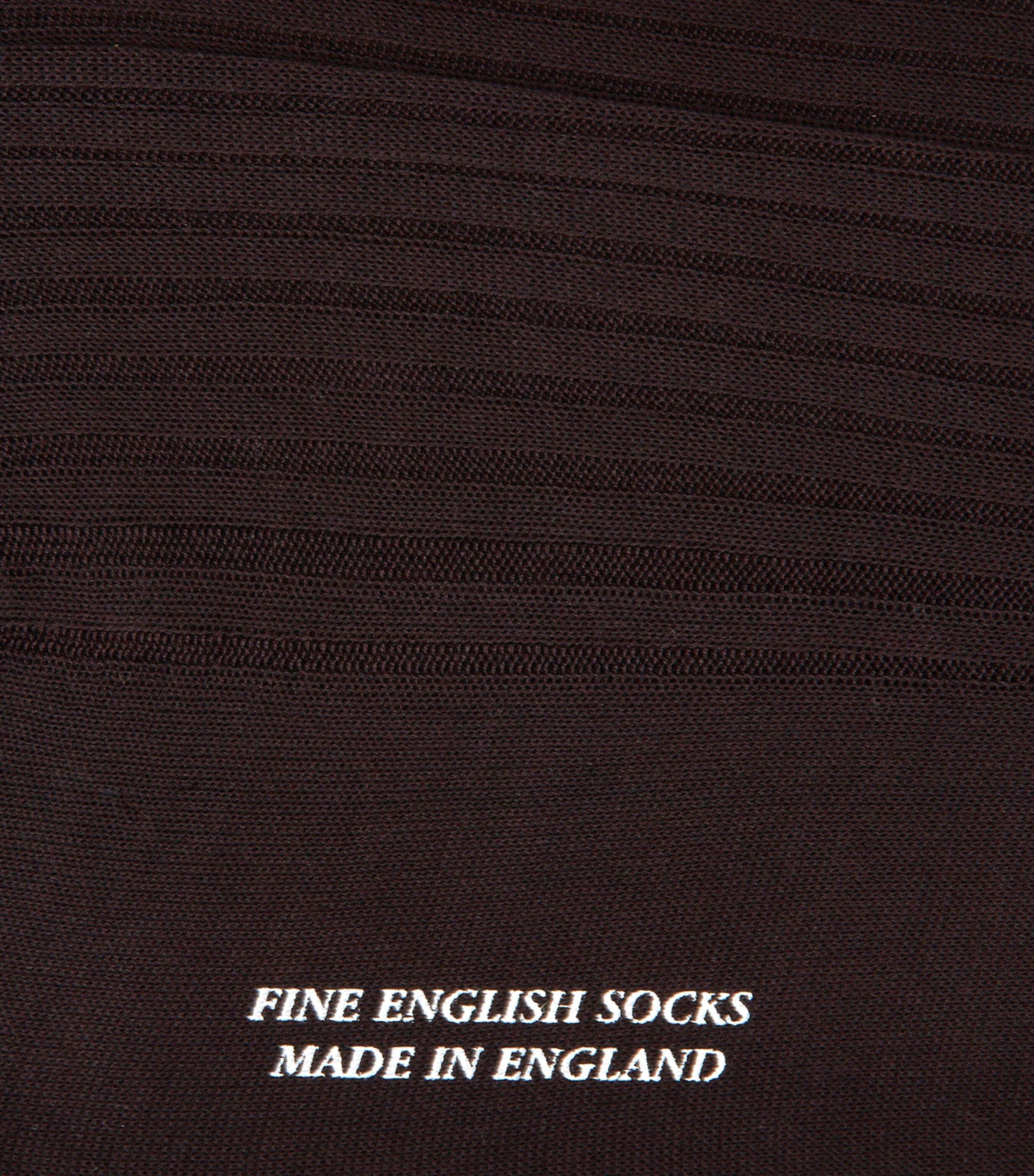 Egyptian Cotton Lisle Long Sock BROWN Image 2