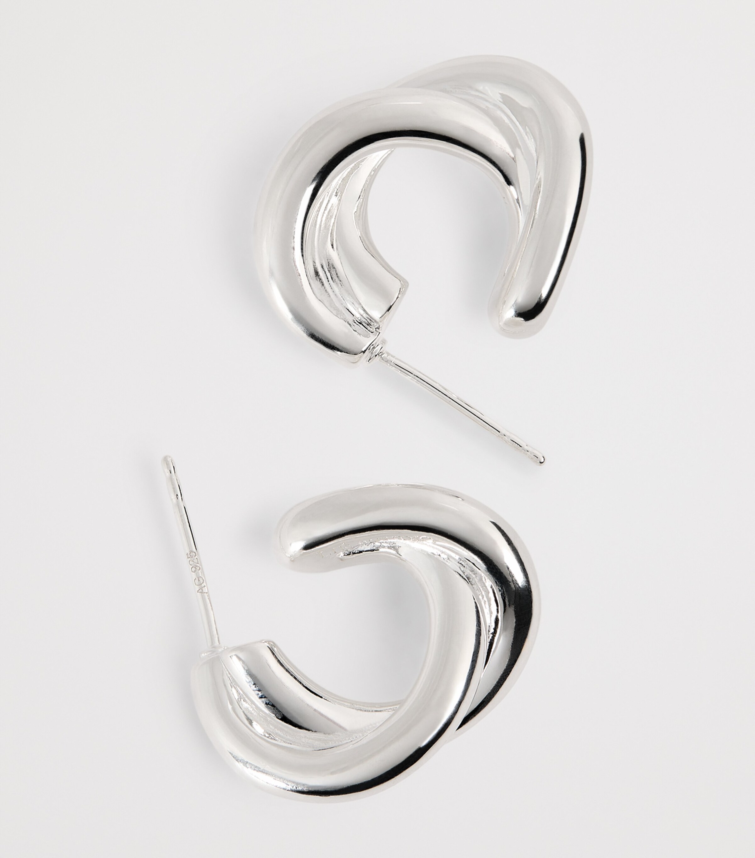 LIÉ STUDIO Sterling Silver The Diana Hoop Earrings Silver Image 6