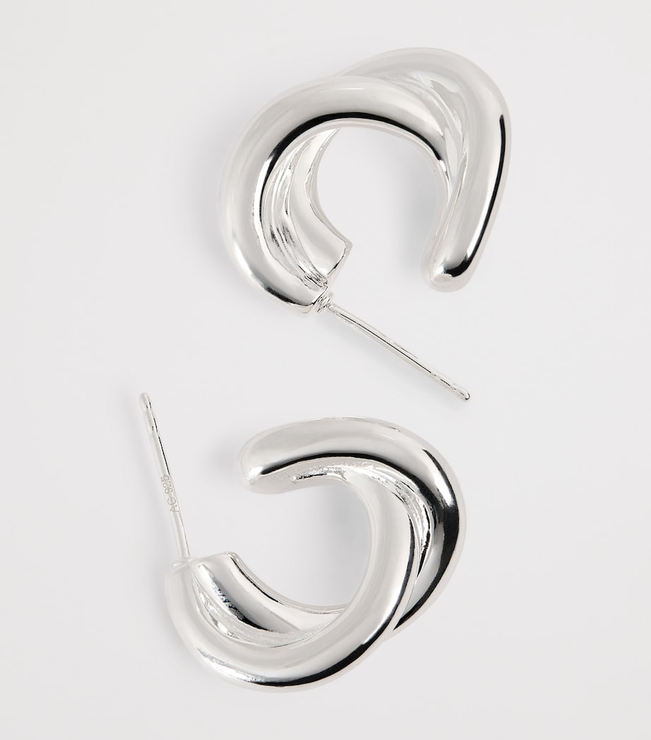 LIÉ STUDIO Sterling Silver The Diana Hoop Earrings Silver Image 6