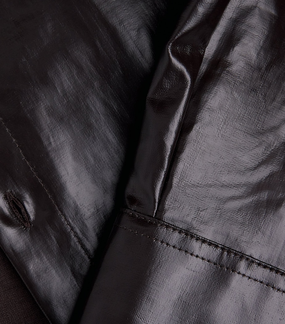 Coated Linen Jacket 144 BROWN Image 5