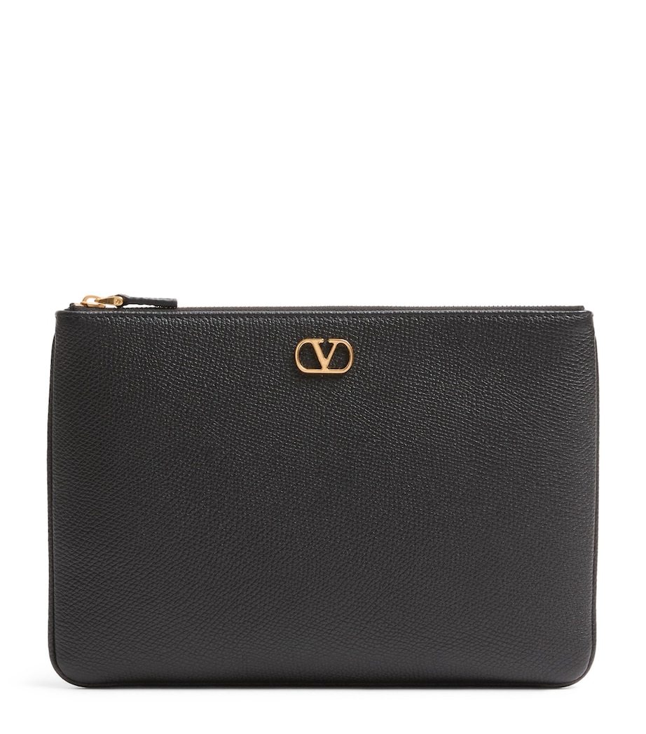 Medium Leather VLogo Signature Pouch 0NO Image 1