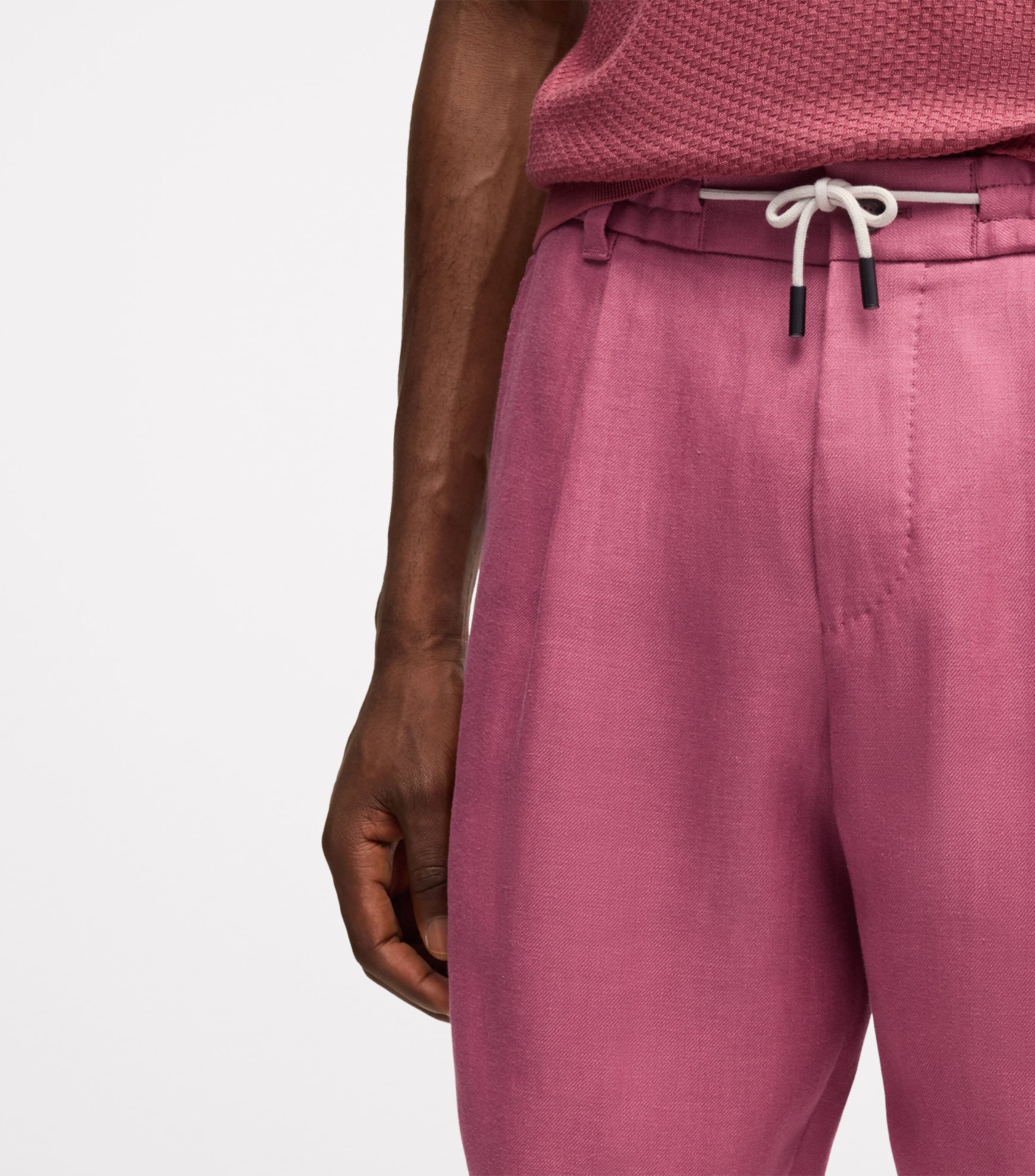 Linen Tapered Shorts 661 Image 4