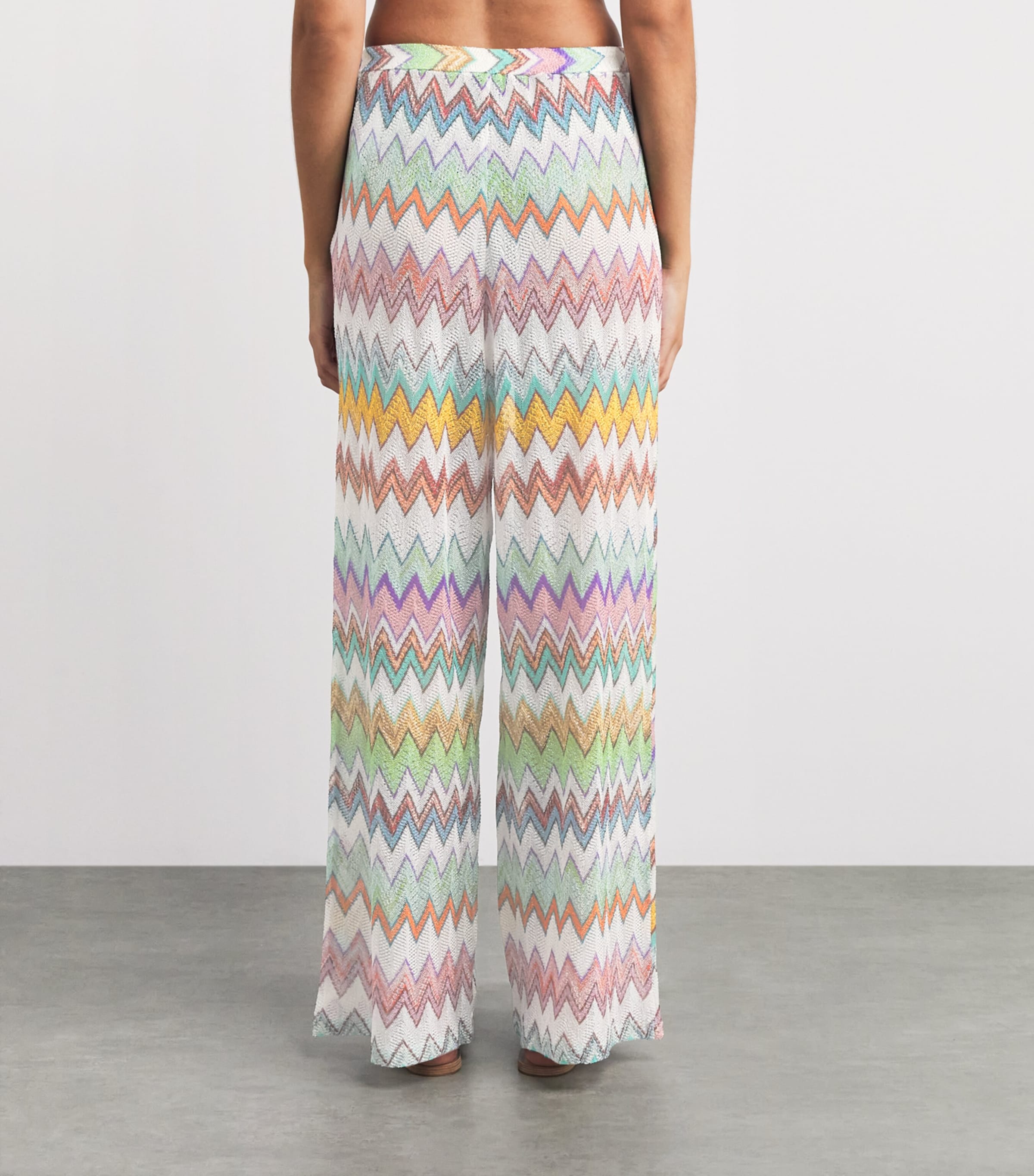 Missoni Womens Zigzag Wide-Leg Trousers Image 5