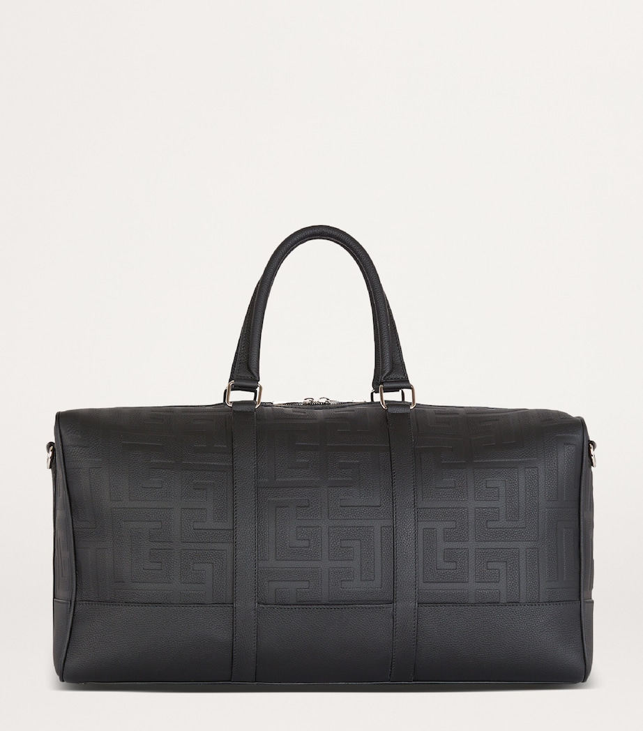 Balmain Leather PB Monogram Holdall Noir Image 7