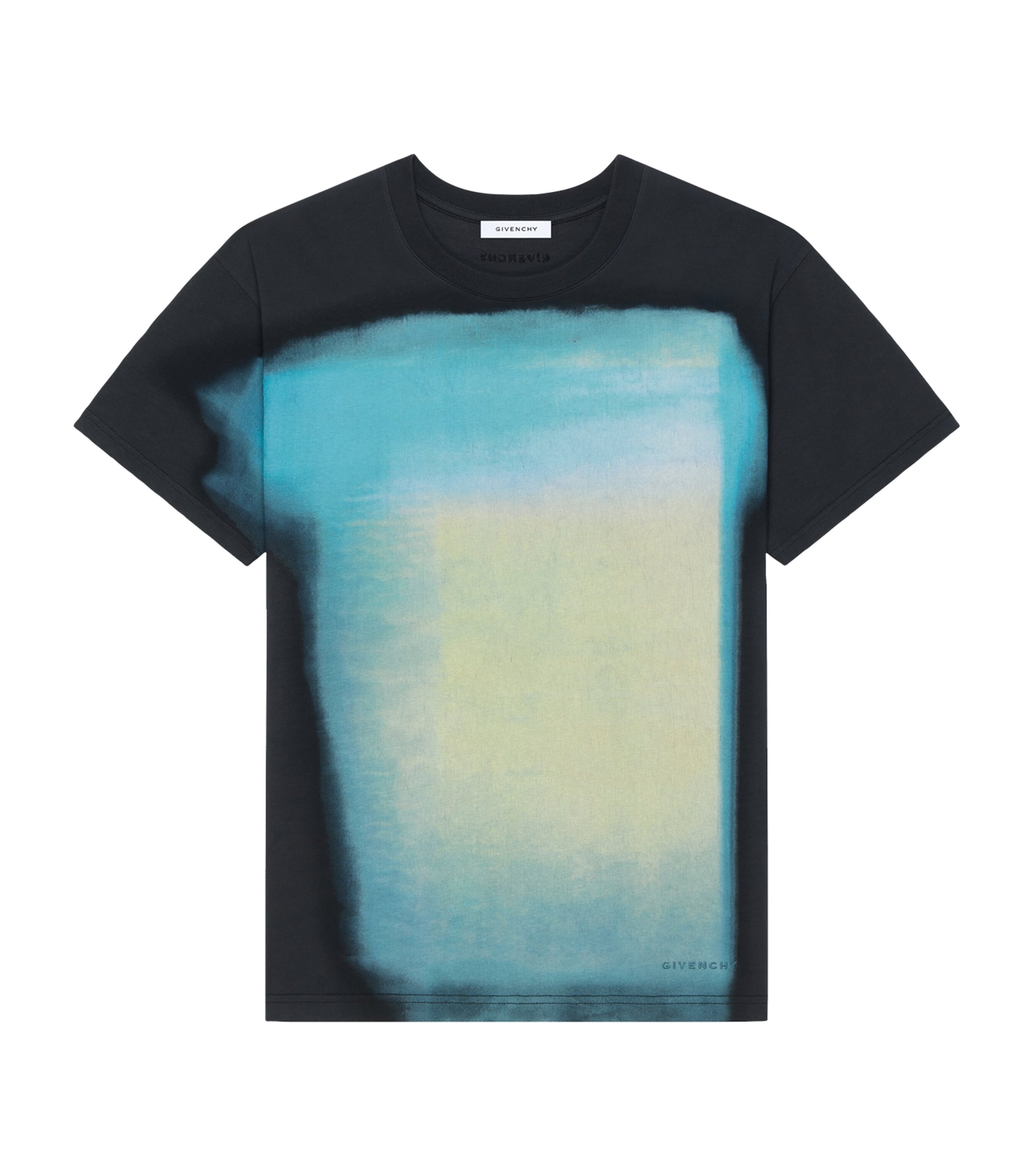 Cotton Paint Print T-Shirt DARK NAVY Image 1