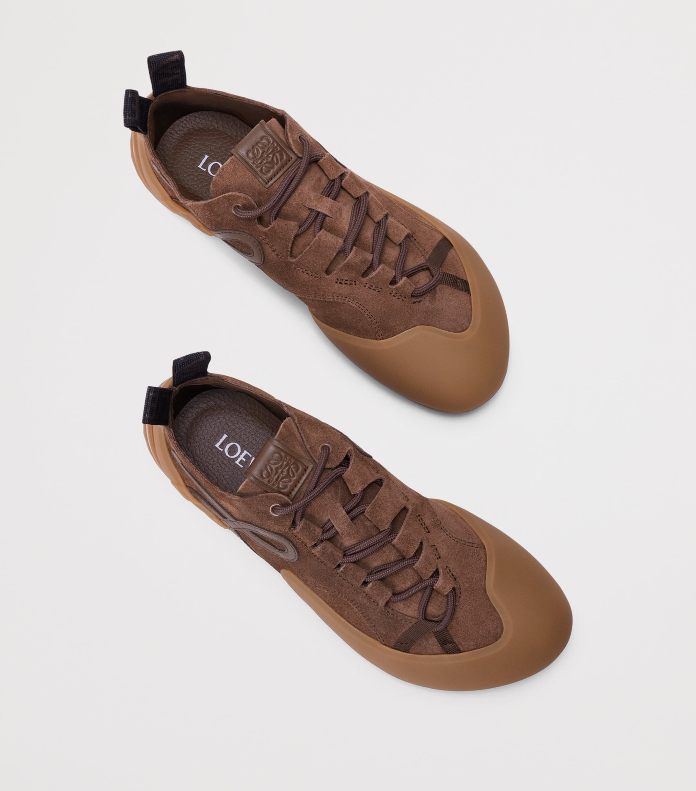 LOEWE Suede Grip Sneakers Biscuit Image 3