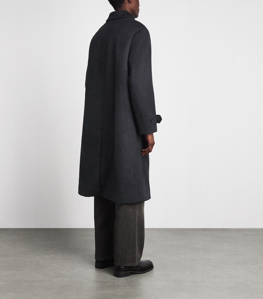 NN.07 Mens Wool-Blend Gibson Coat Dark Grey Image 5