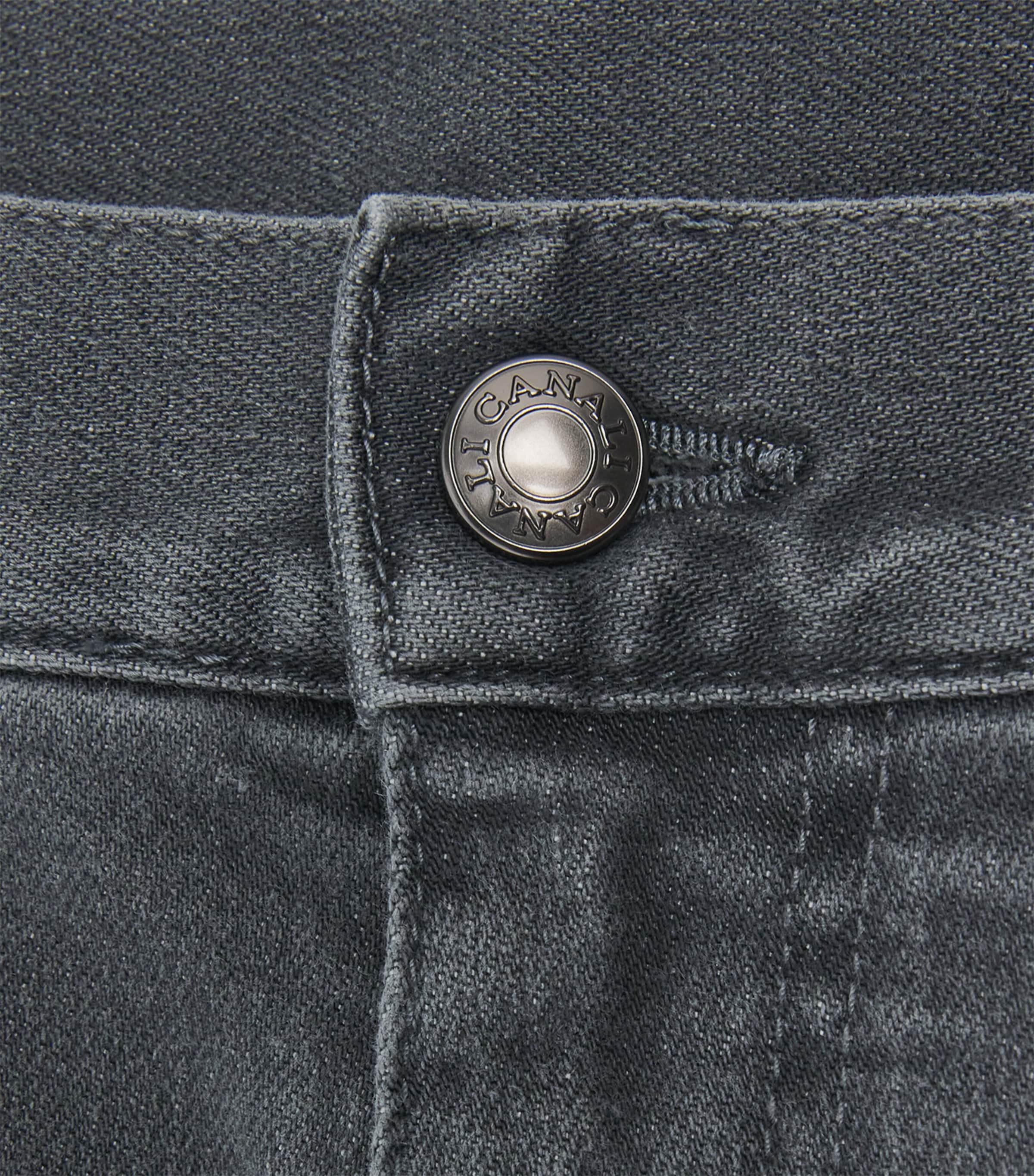 Canali Mens CAN JEAN STRT COTTON CASHMERE DENIM . Grey Image 6