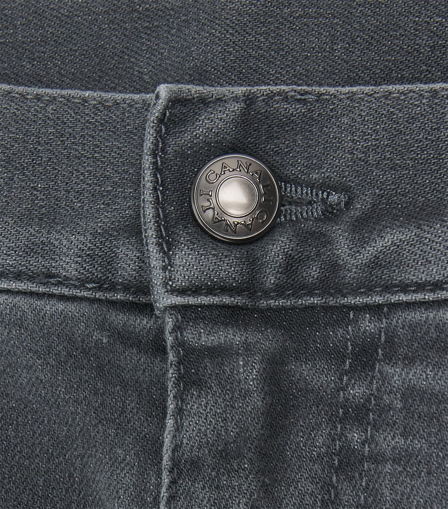 Canali Mens CAN JEAN STRT COTTON CASHMERE DENIM . Grey Image 6