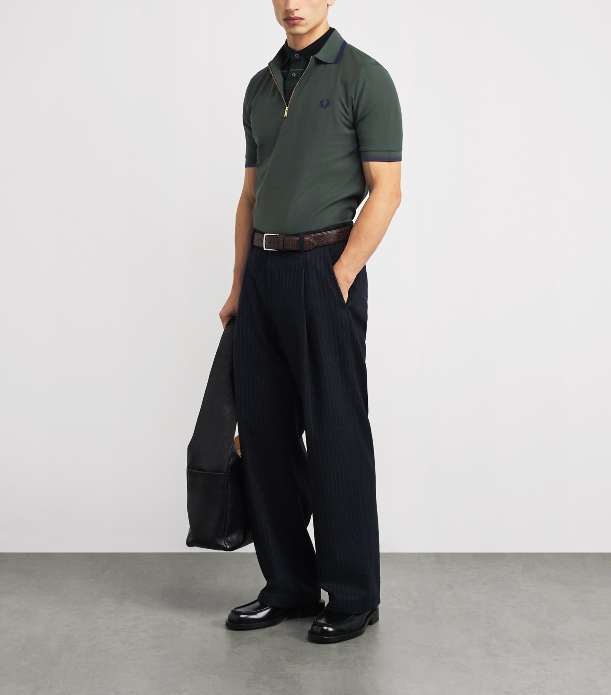 Cotton Crepe Piqué Polo Shirt X89 COURT GREEN Image 2