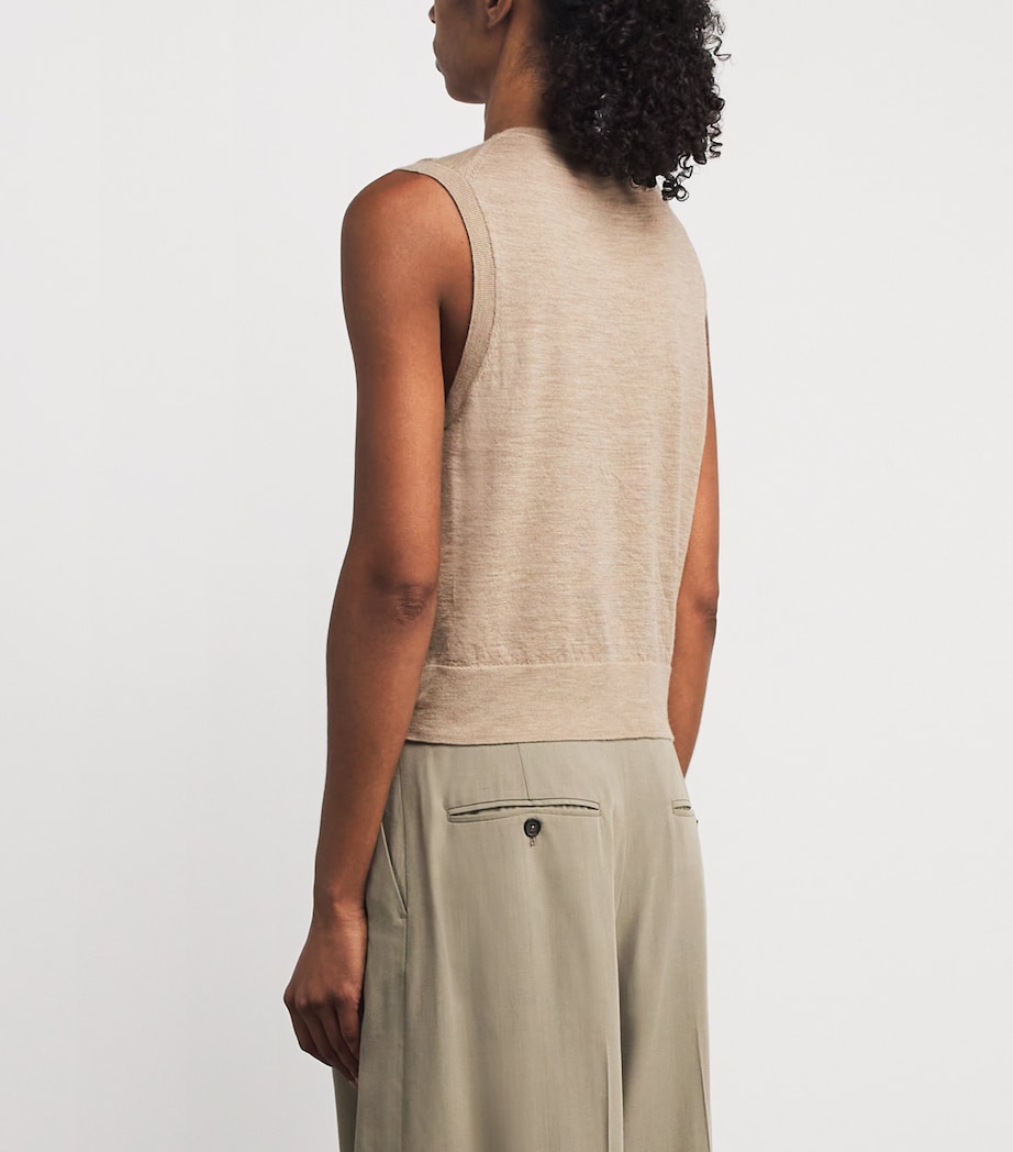 Wool-Cashmere Sweater Vest TAUPE Image 4