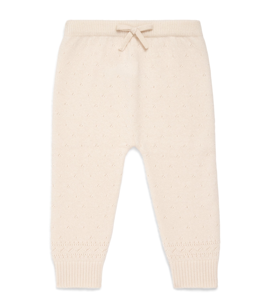Cashmere Pointelle Trousers (0-24 Months) IVORY Image 1