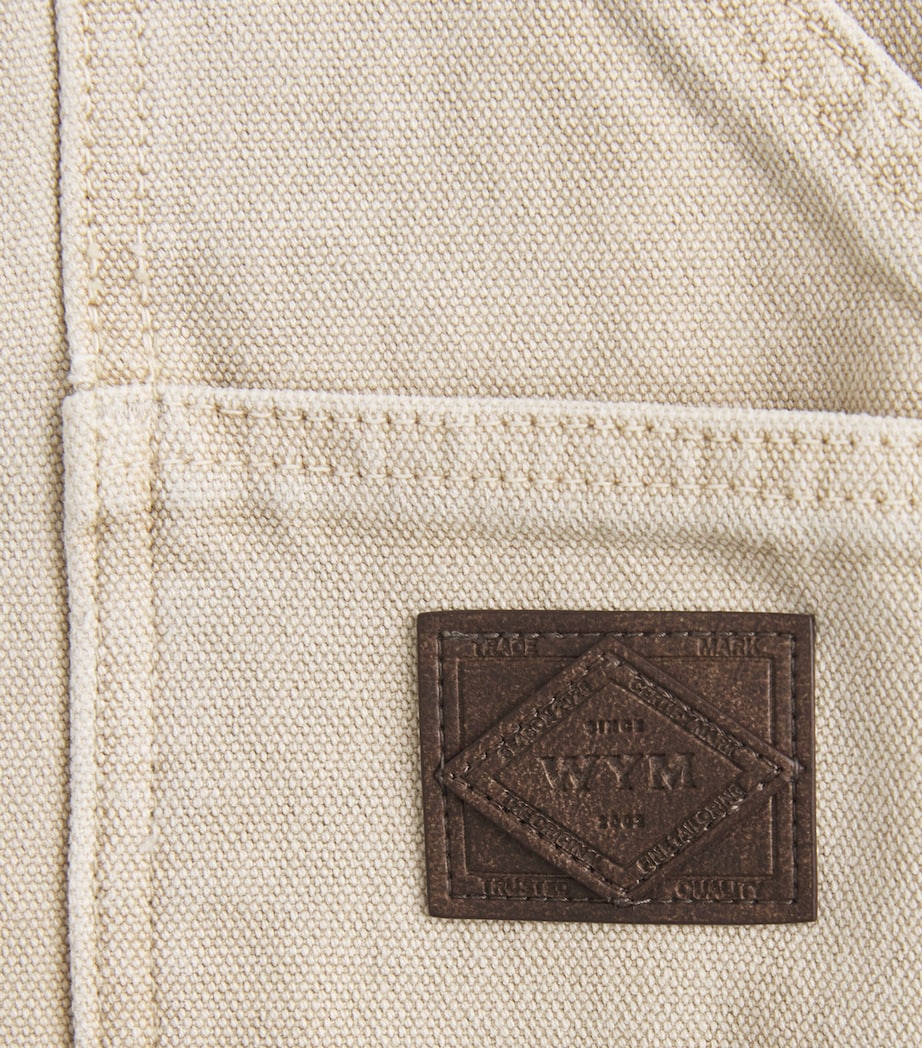 Wooyoungmi Mens Cotton Carpenter Shorts Beige Image 6