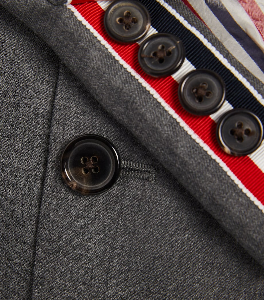Thom Browne Kids Wool Sports Coat (2-12 Years) Med Grey Image 3