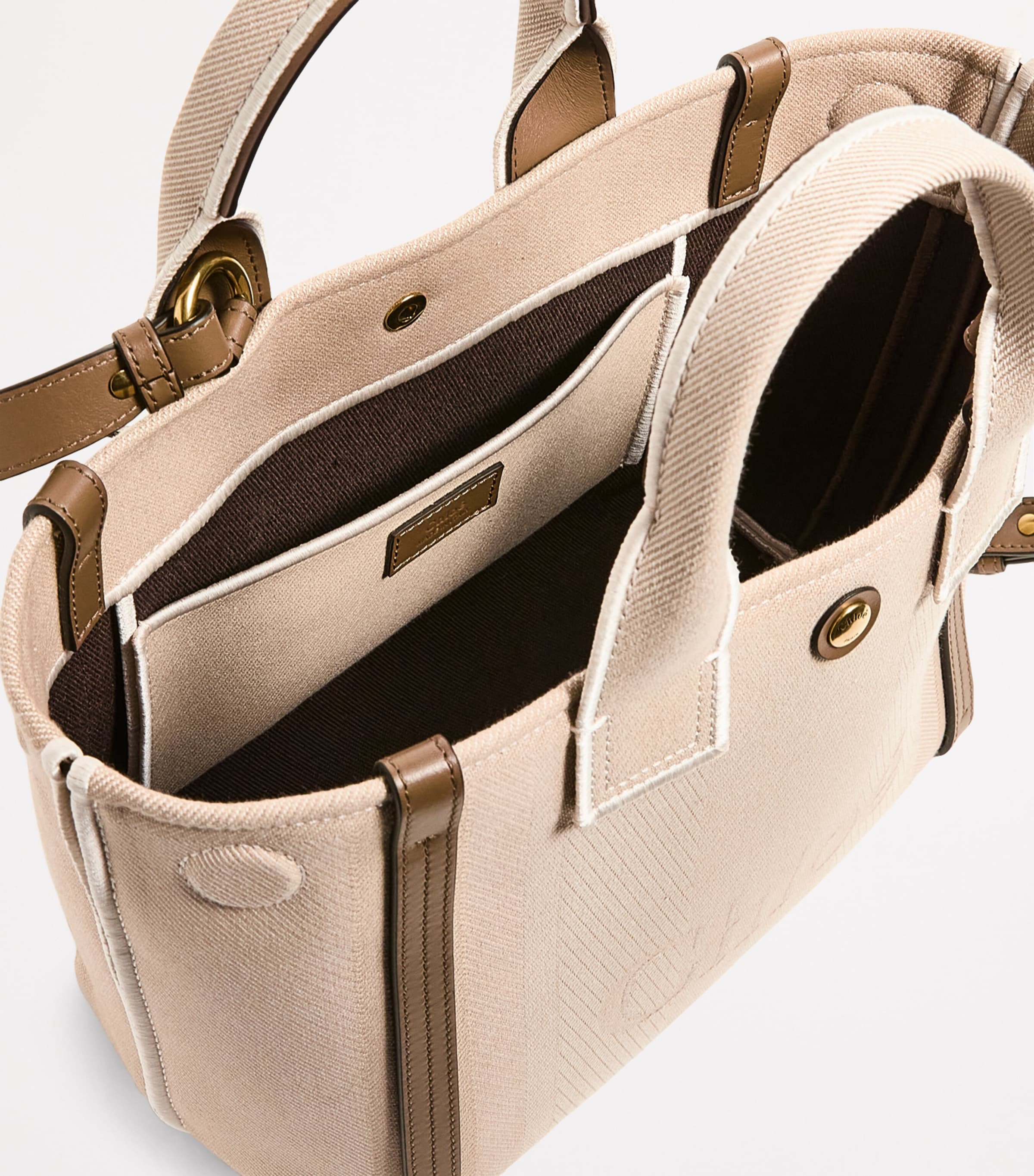 Small Canvas Carry Tote Bag VEGETAL BEIGE Image 4