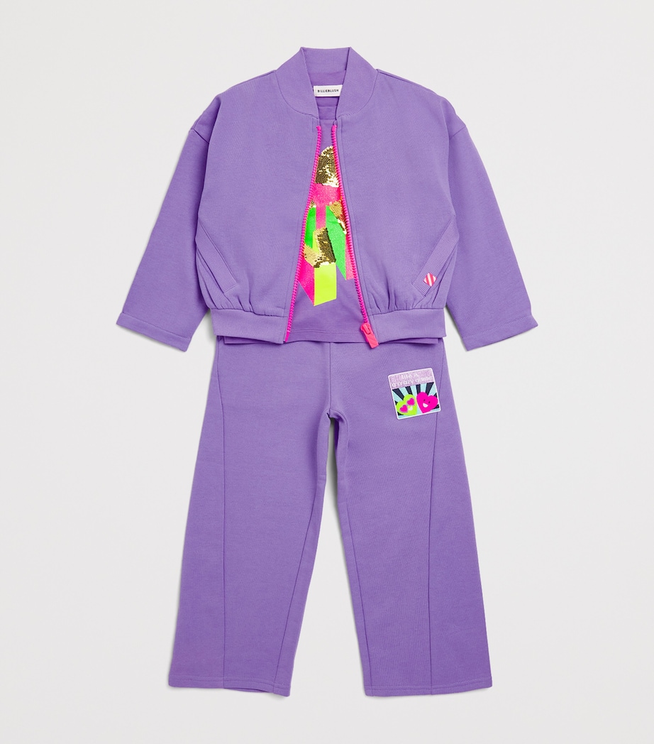 Billieblush Zip-Up Sweatshirt (2-12 Years) Purple Tulip Image 3