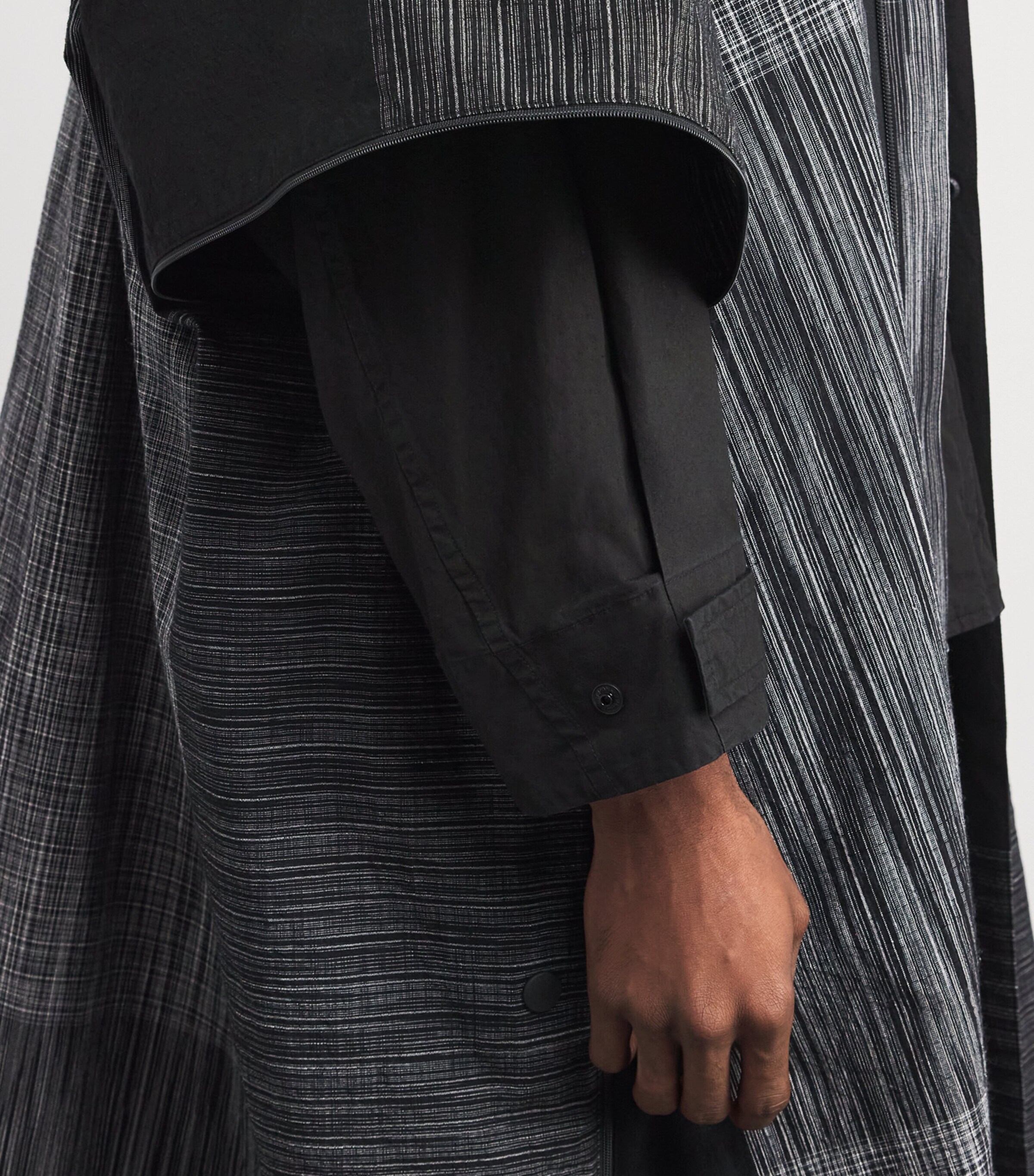 IM MEN Mens Hooded Jacket Black Image 6