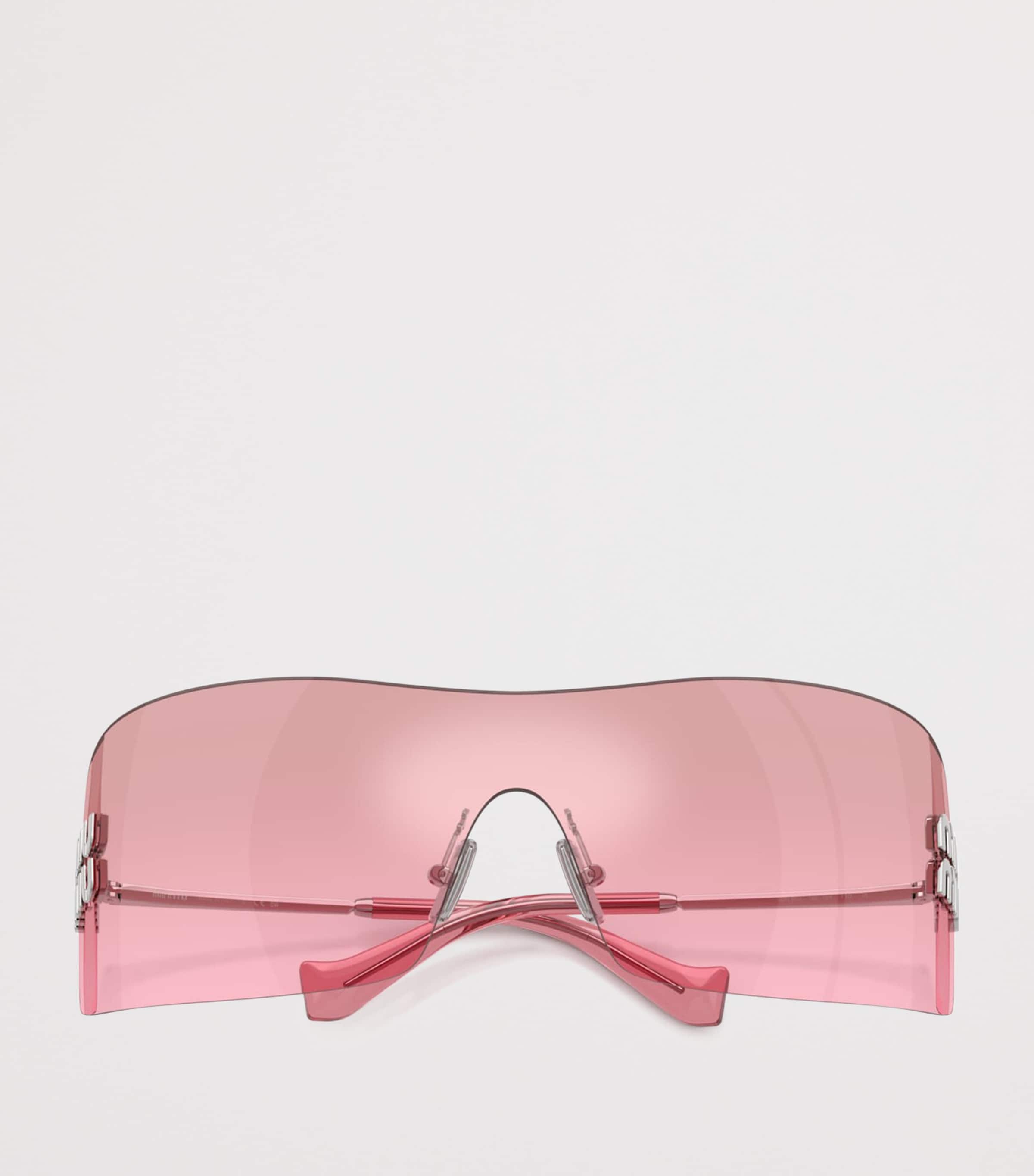 Miu Miu Rimless Shield Sunglasses Silver Image 5