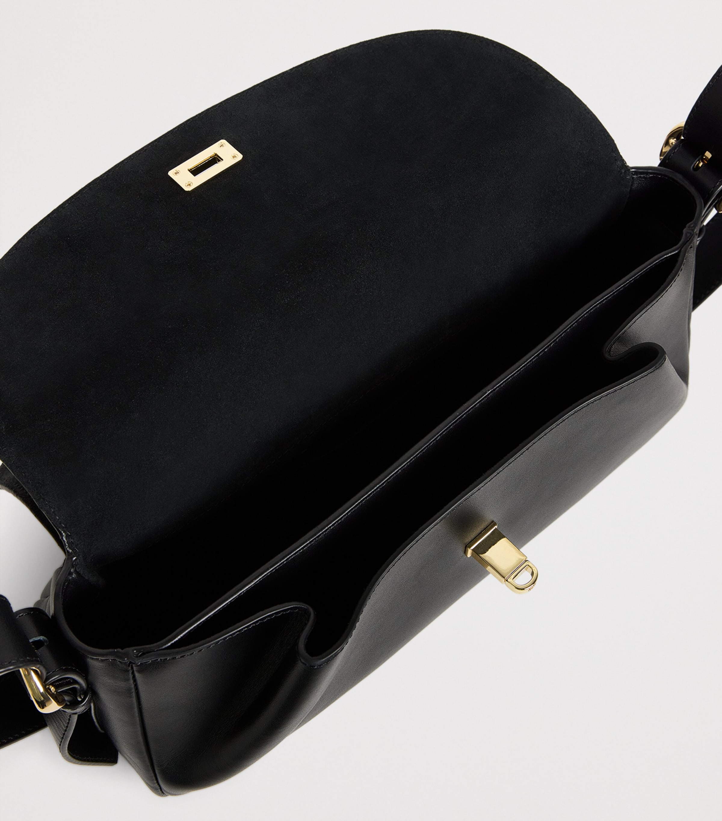 Sandro Paris Leather Le Mambo Shoulder Bag Black Image 6
