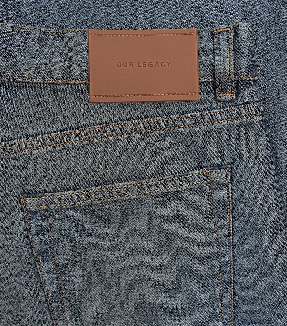 Our Legacy Mens Carlson Cut Bootcut Jeans Kintsugi Wash Image 6