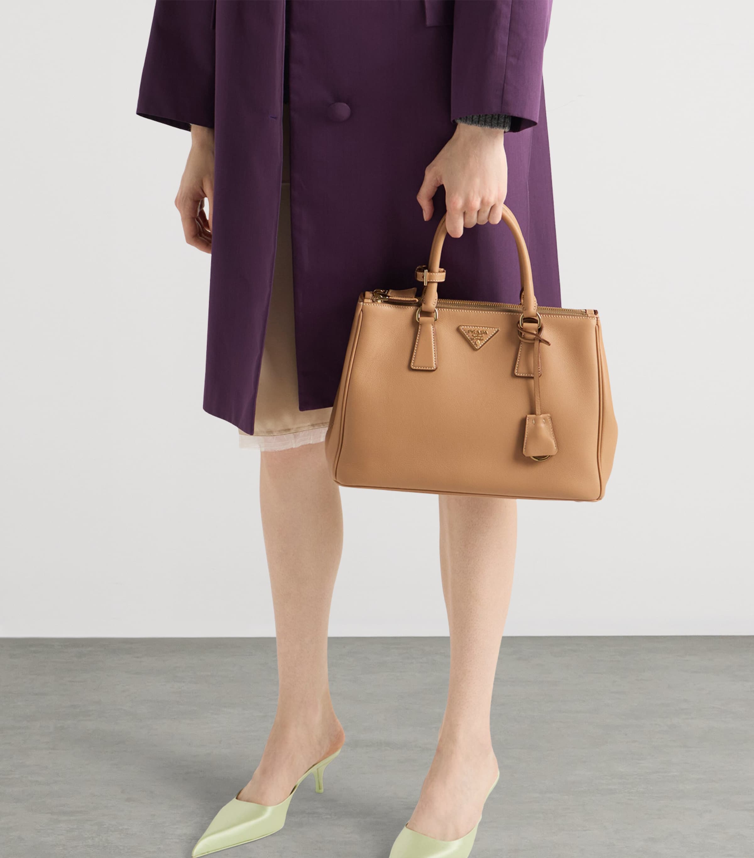 Prada Large Leather Galleria Top-Handle Bag Image 2