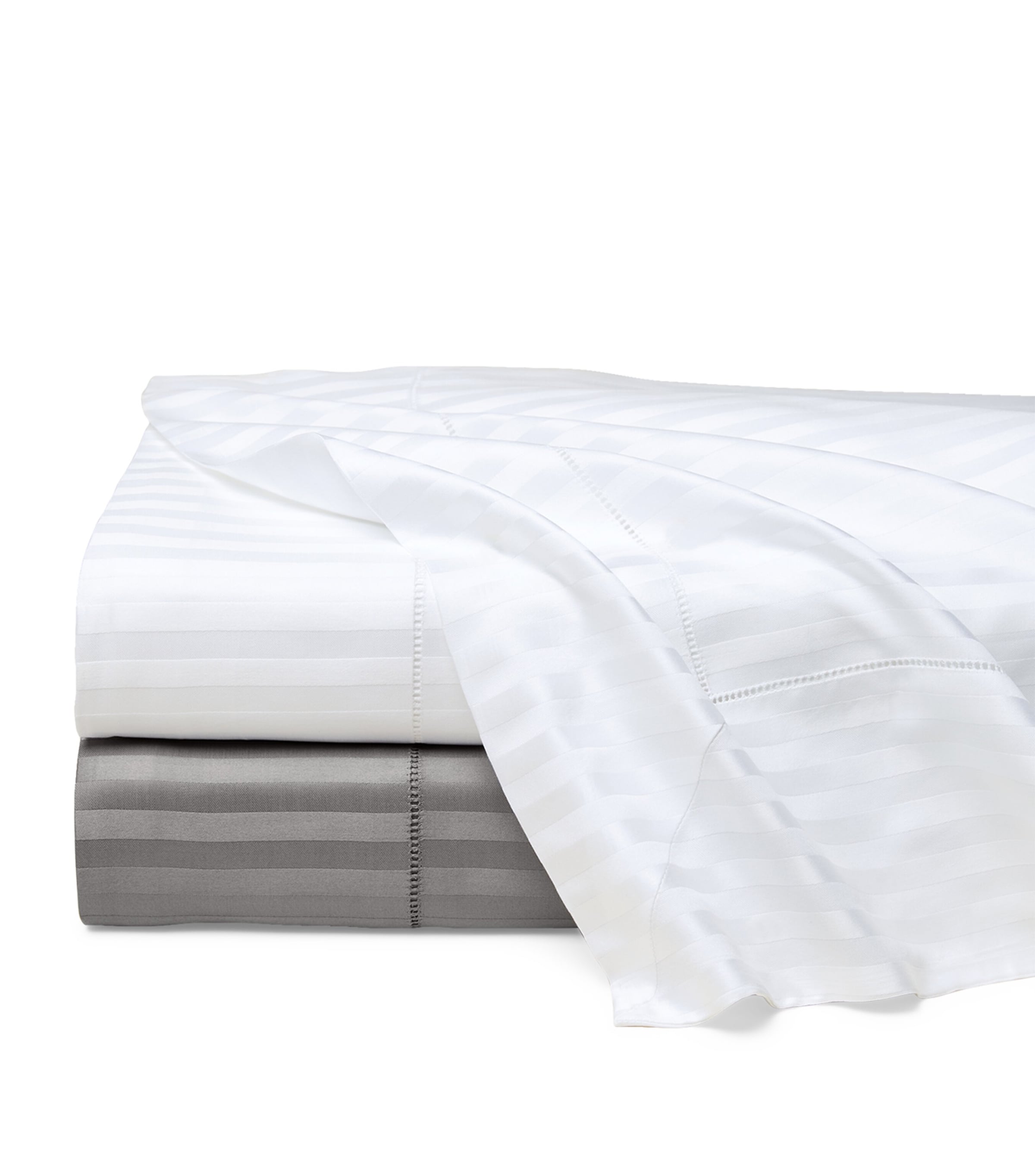 Raso Rigato Super King Flat Sheet (300cm x 270cm) WHITE Image 3