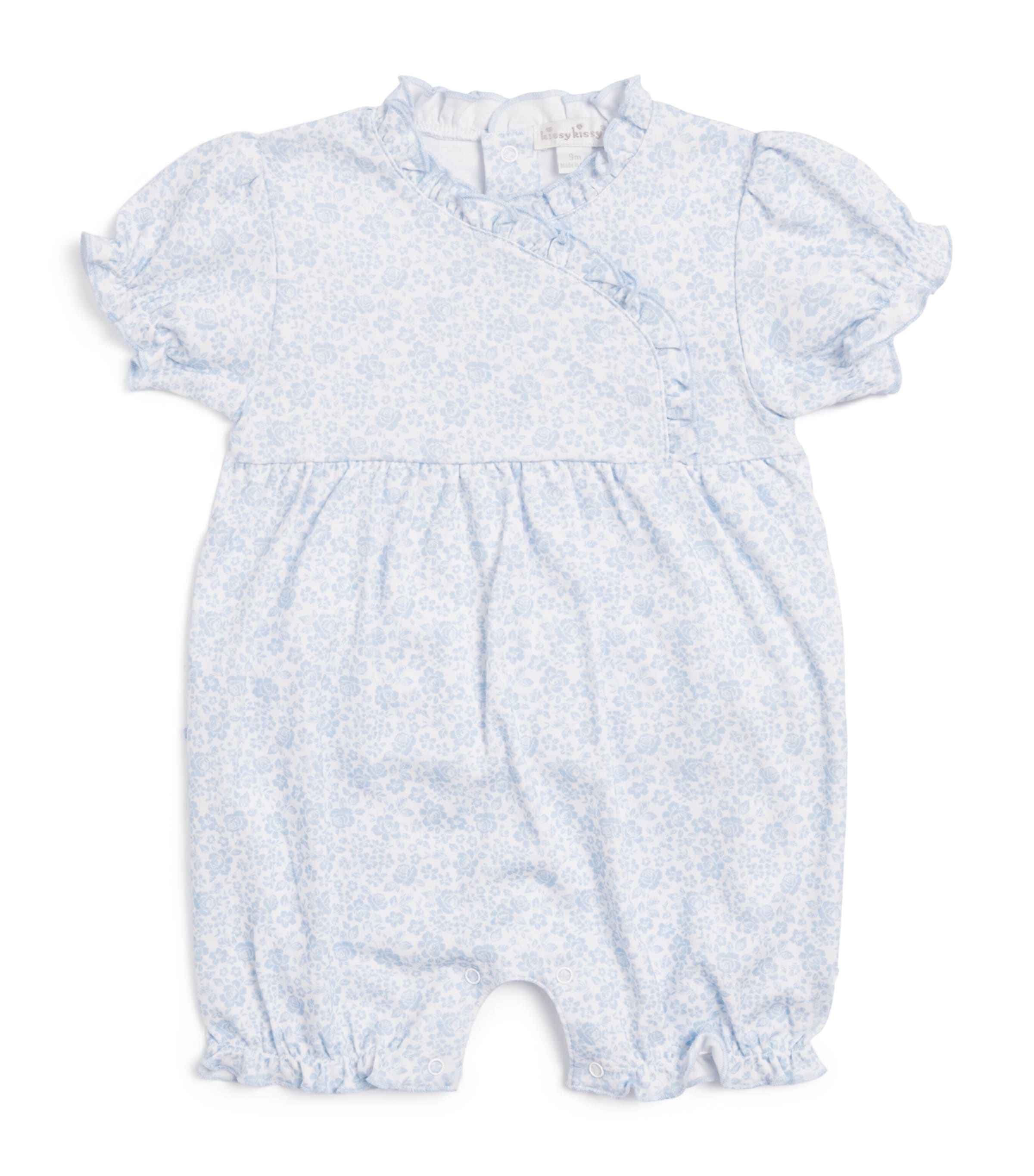 Pima Cotton Country Gardens Playsuit (9 Months) K480LIGHT BLUE Image 1
