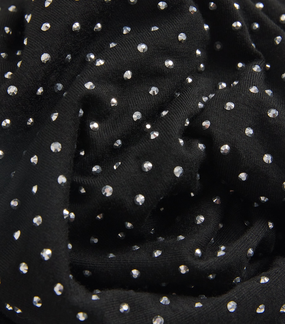 Jersey Rhinestone-Embellished Top BLACK Image 5
