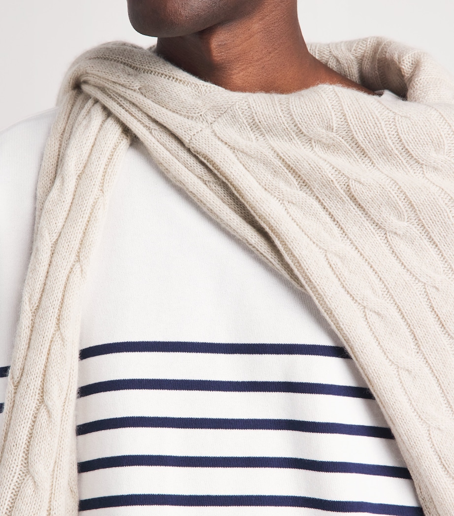 Polo Ralph Lauren Mens Cotton Stripe Sweater Newport Navy/white Image 3