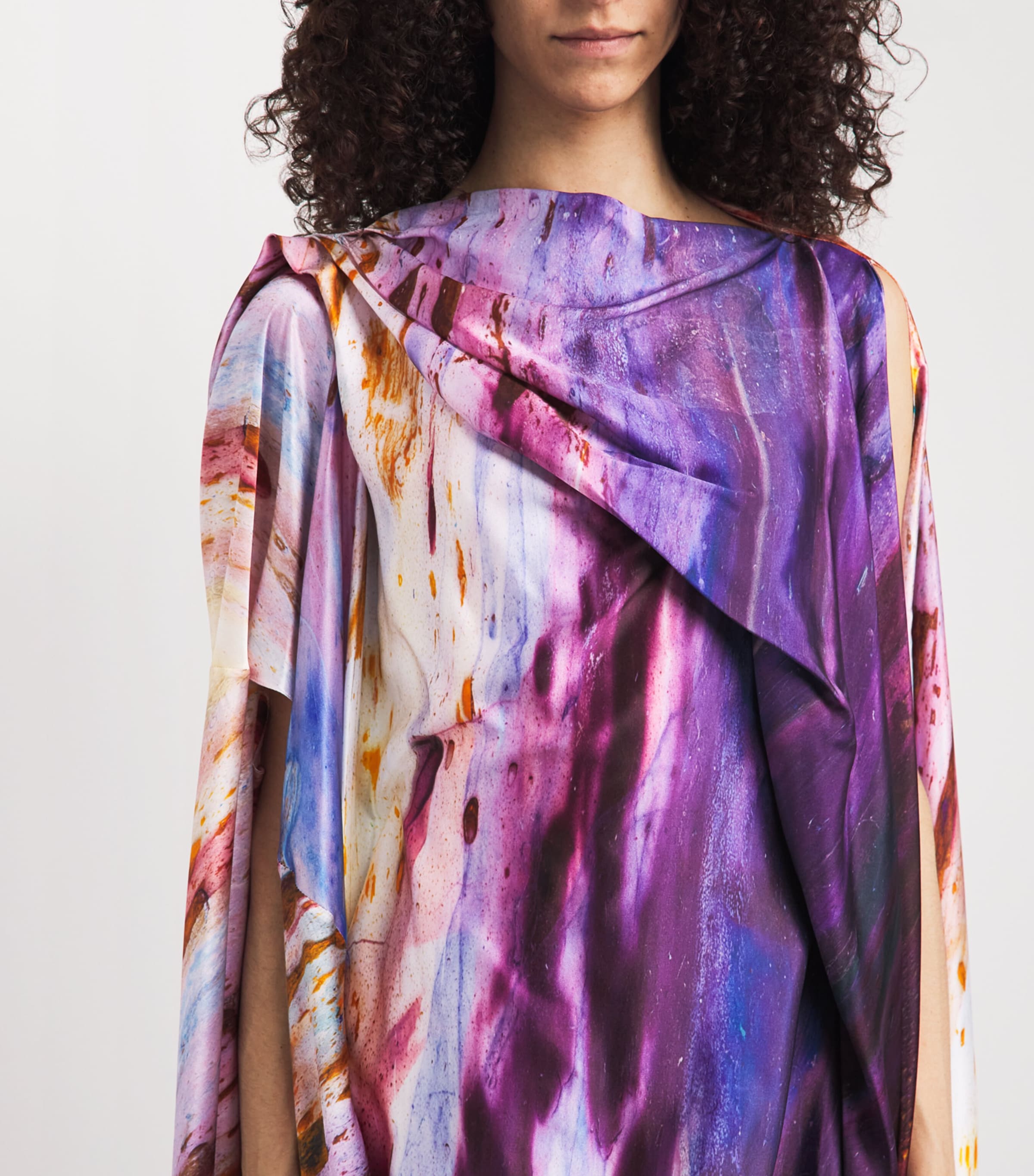 Roksanda Womens Silk Robina Kaftan Maxi Dress Brush Multi Image 3